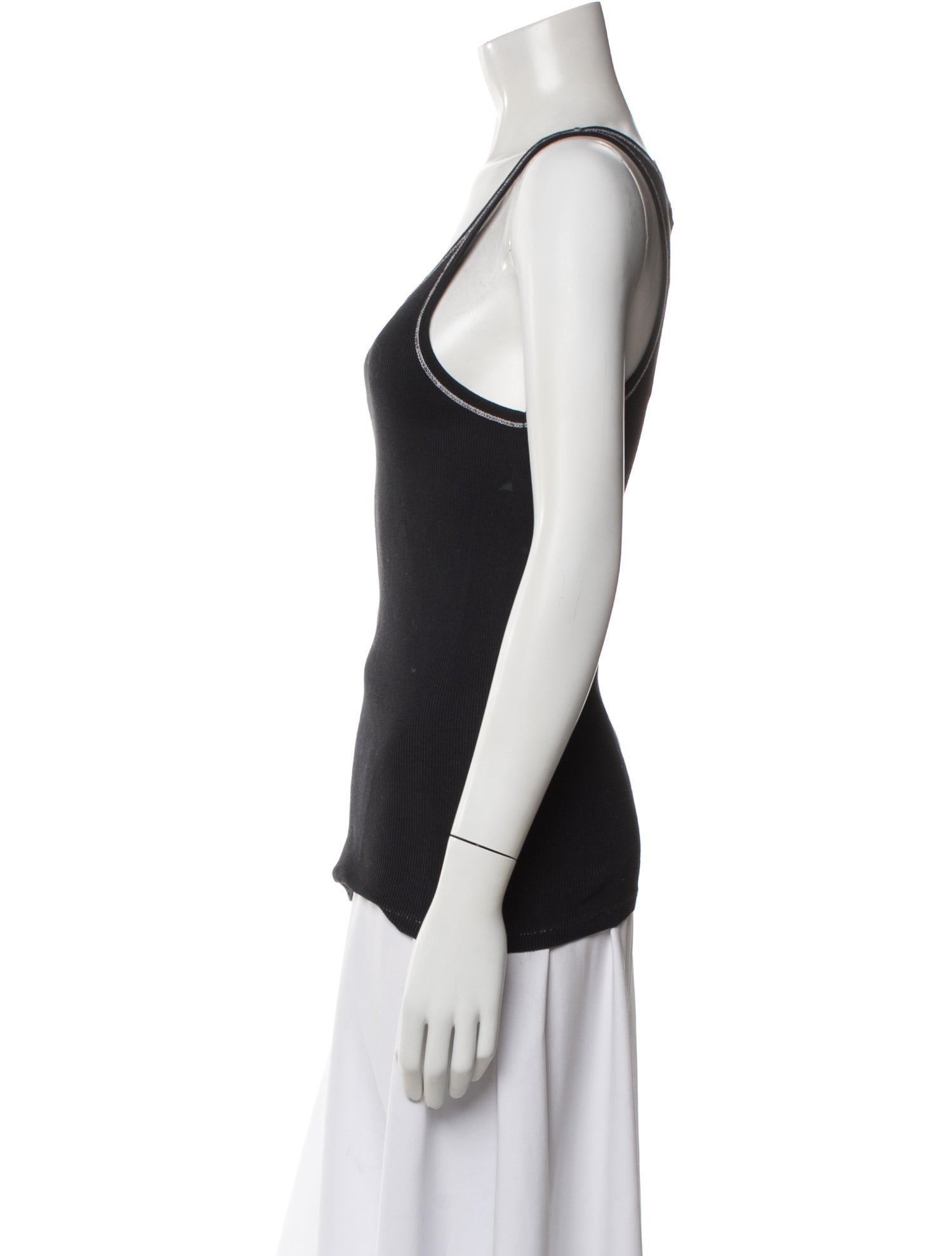 Ralph Lauren Black Label Scoop Neck Sleeveless Top