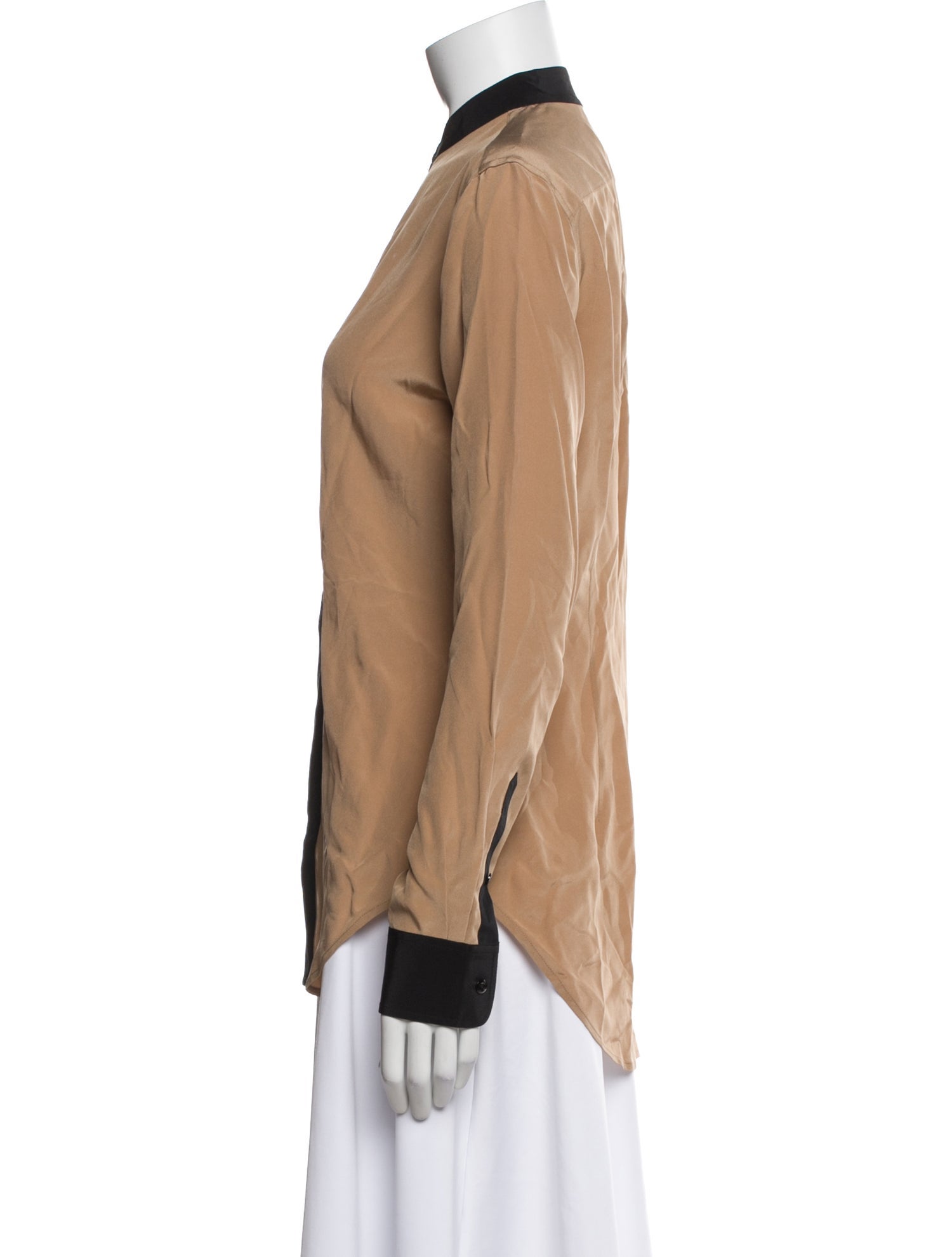 Ralph Lauren Black Label Silk Long Sleeve Blouse