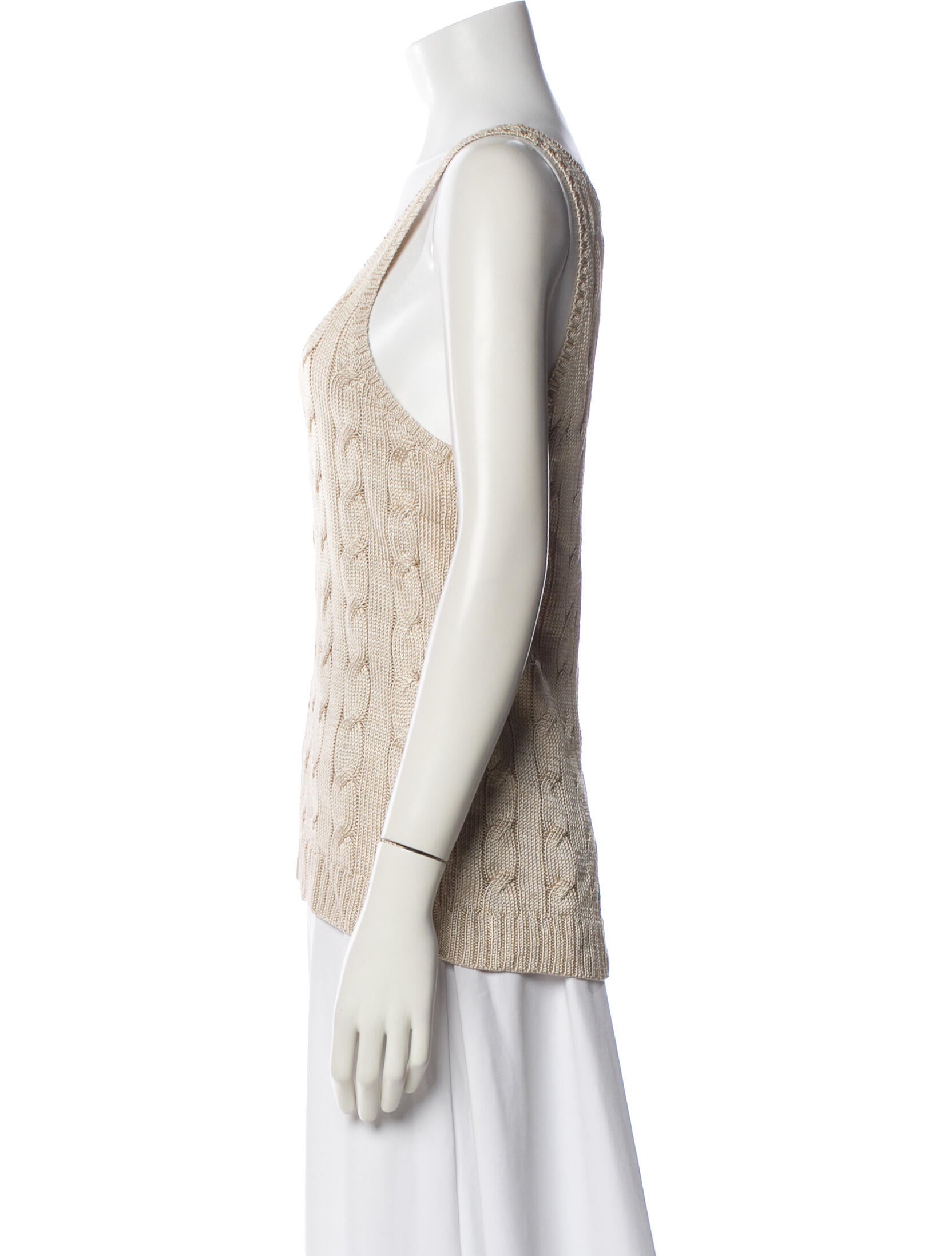 Ralph Lauren Black Label Silk Scoop Neck Top