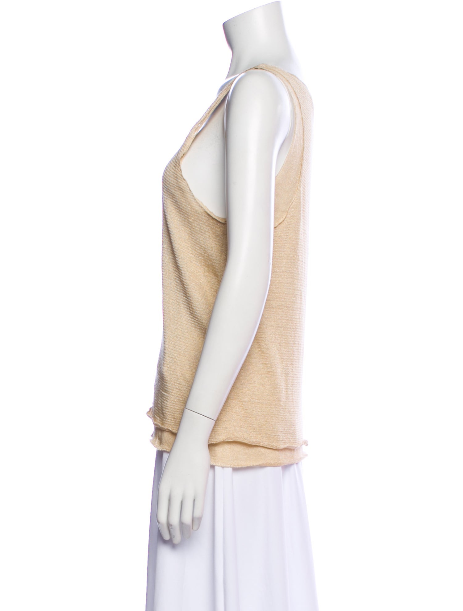 Ralph Lauren Black Label Linen Scoop Neck Top