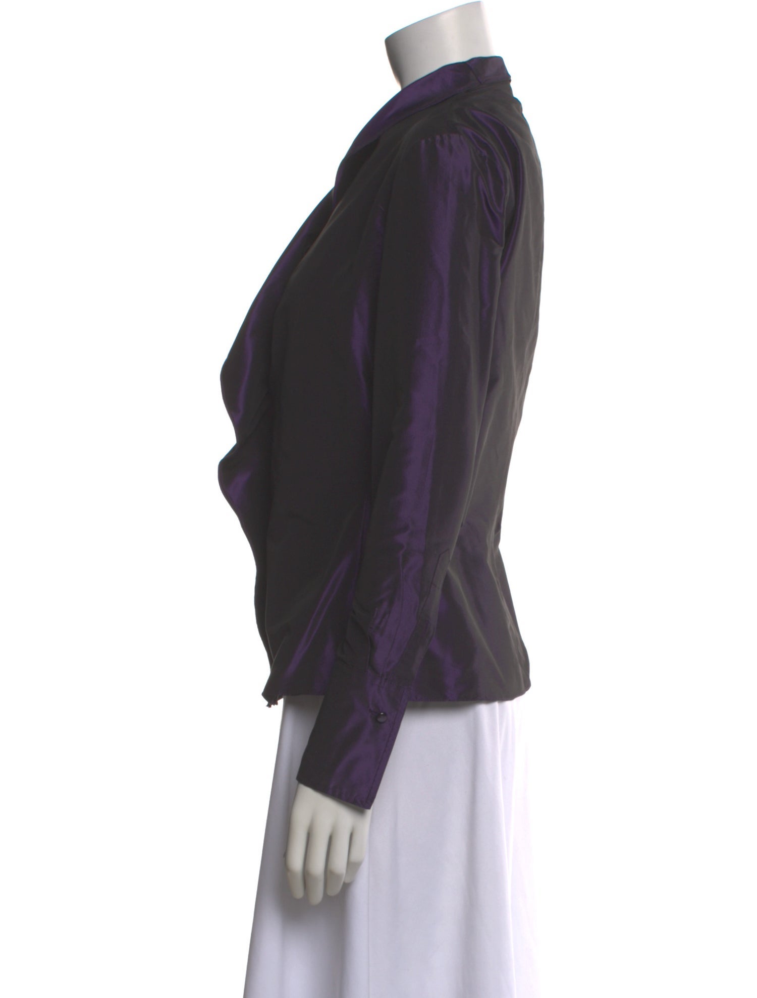 Ralph Lauren Black Label Silk Long Sleeve Blouse