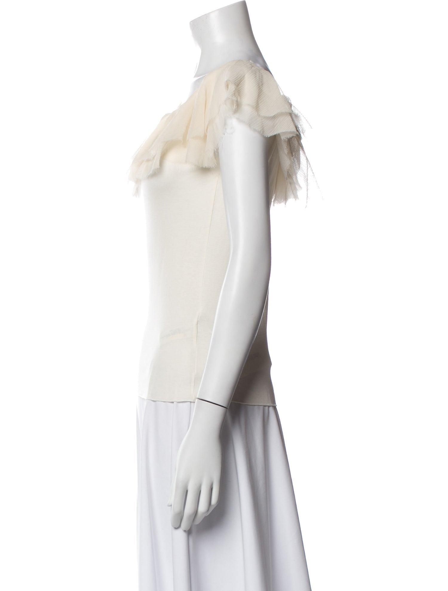 Ralph Lauren Black Label Off-The-Shoulder Short Sleeve Top