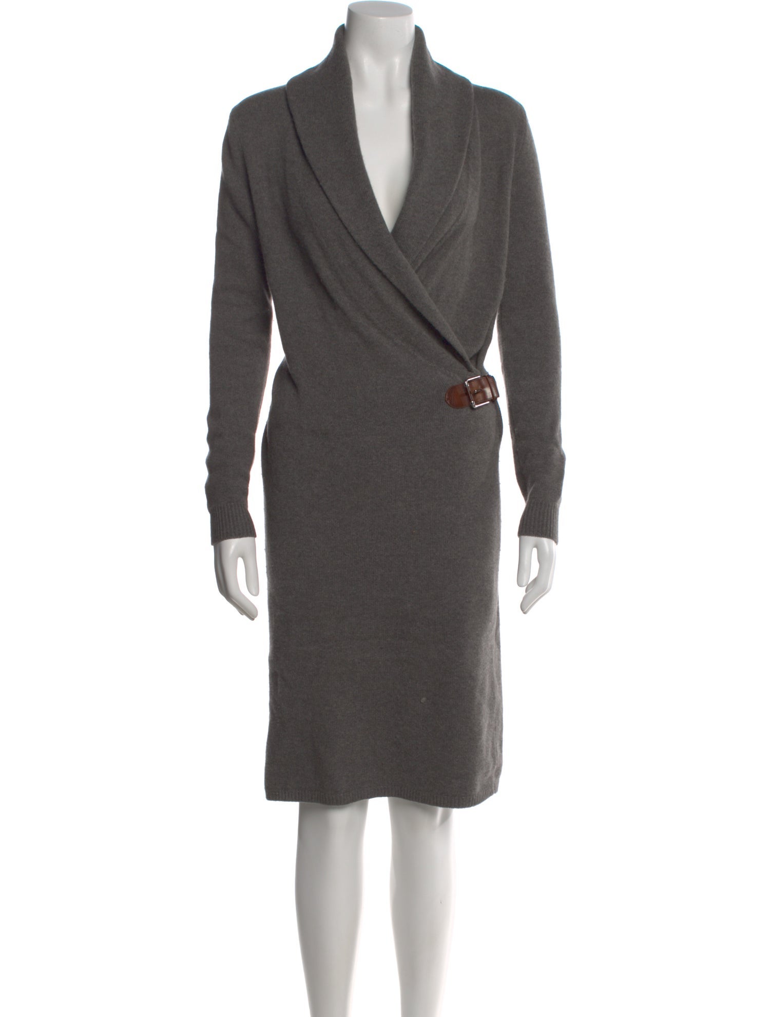 Ralph Lauren Black Label Merino Wool Knee-Length Dress
