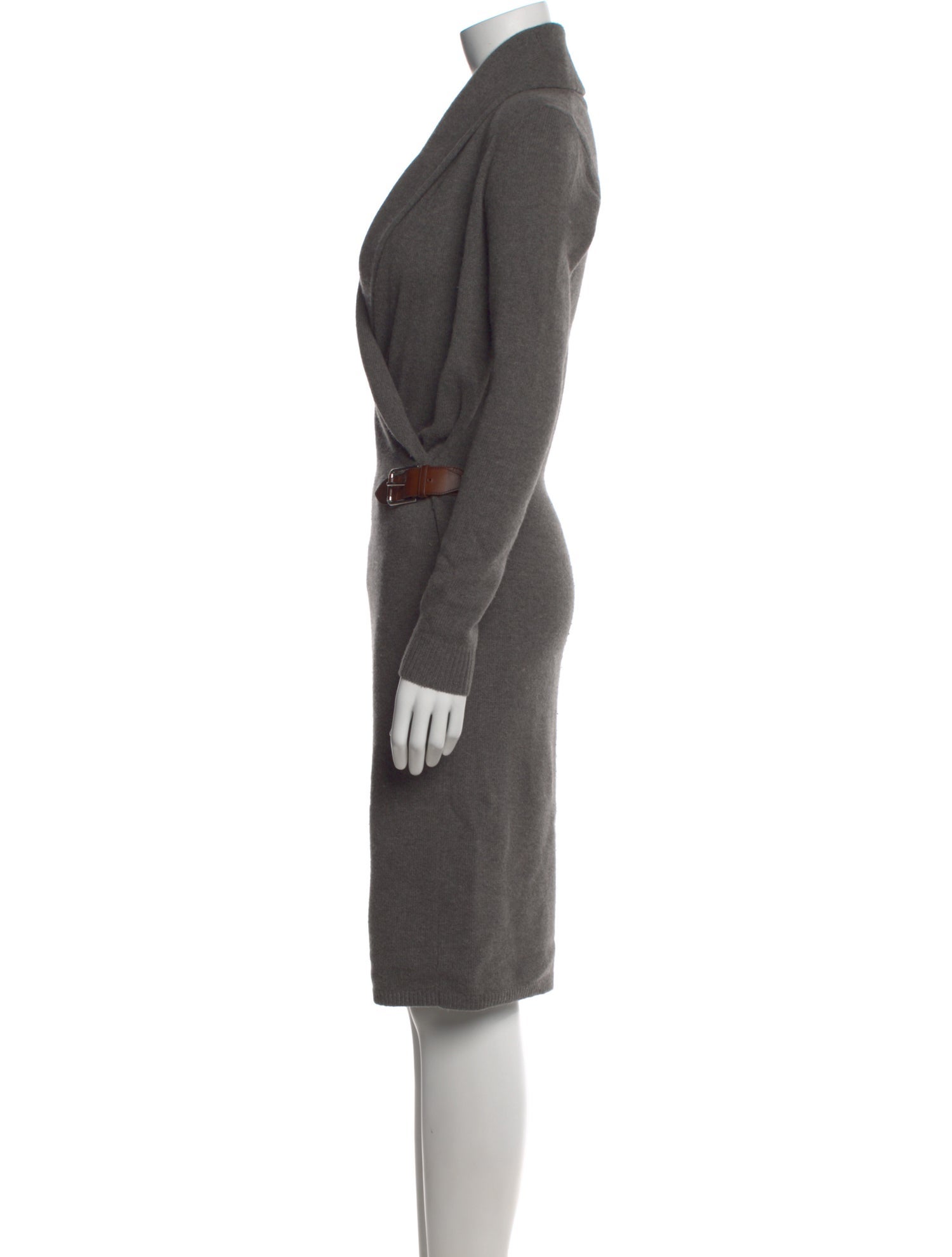 Ralph Lauren Black Label Merino Wool Knee-Length Dress