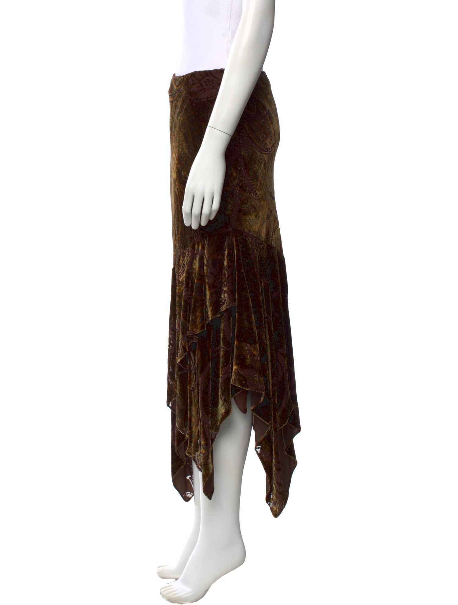 Ralph Lauren Black Label Paisley Print Long Skirt