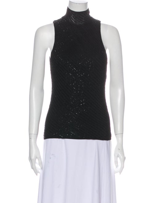 Ralph Lauren Black Label Turtleneck Sleeveless Top