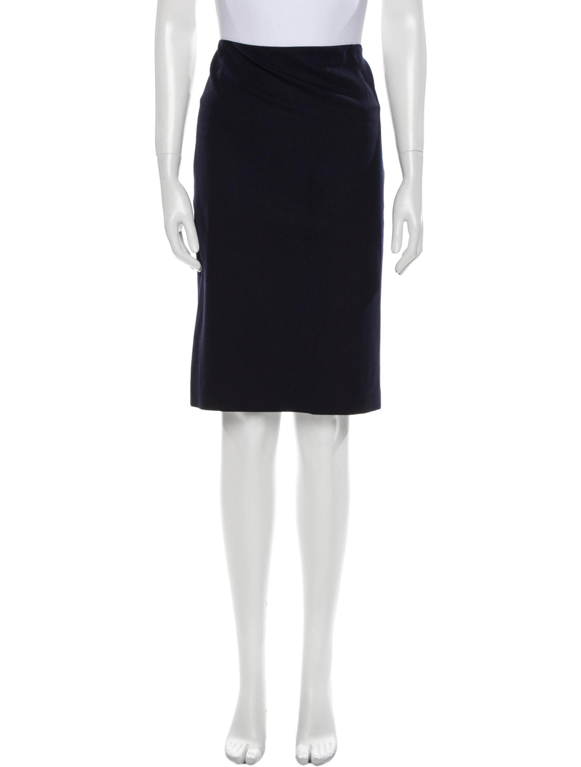 Ralph Lauren Black Label Wool Knee-Length Skirt