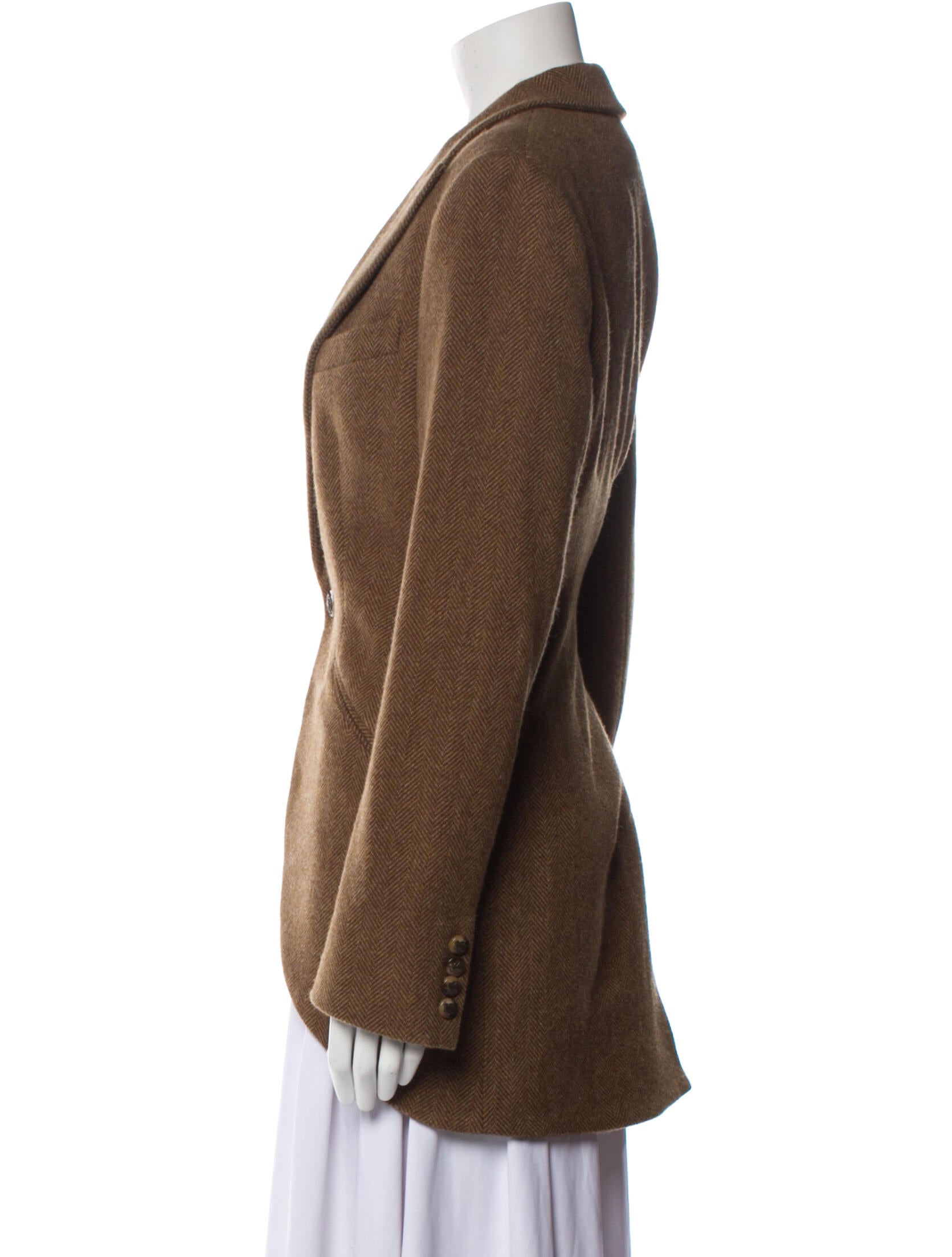 Ralph Lauren Black Label Tweed Pattern Peacoat