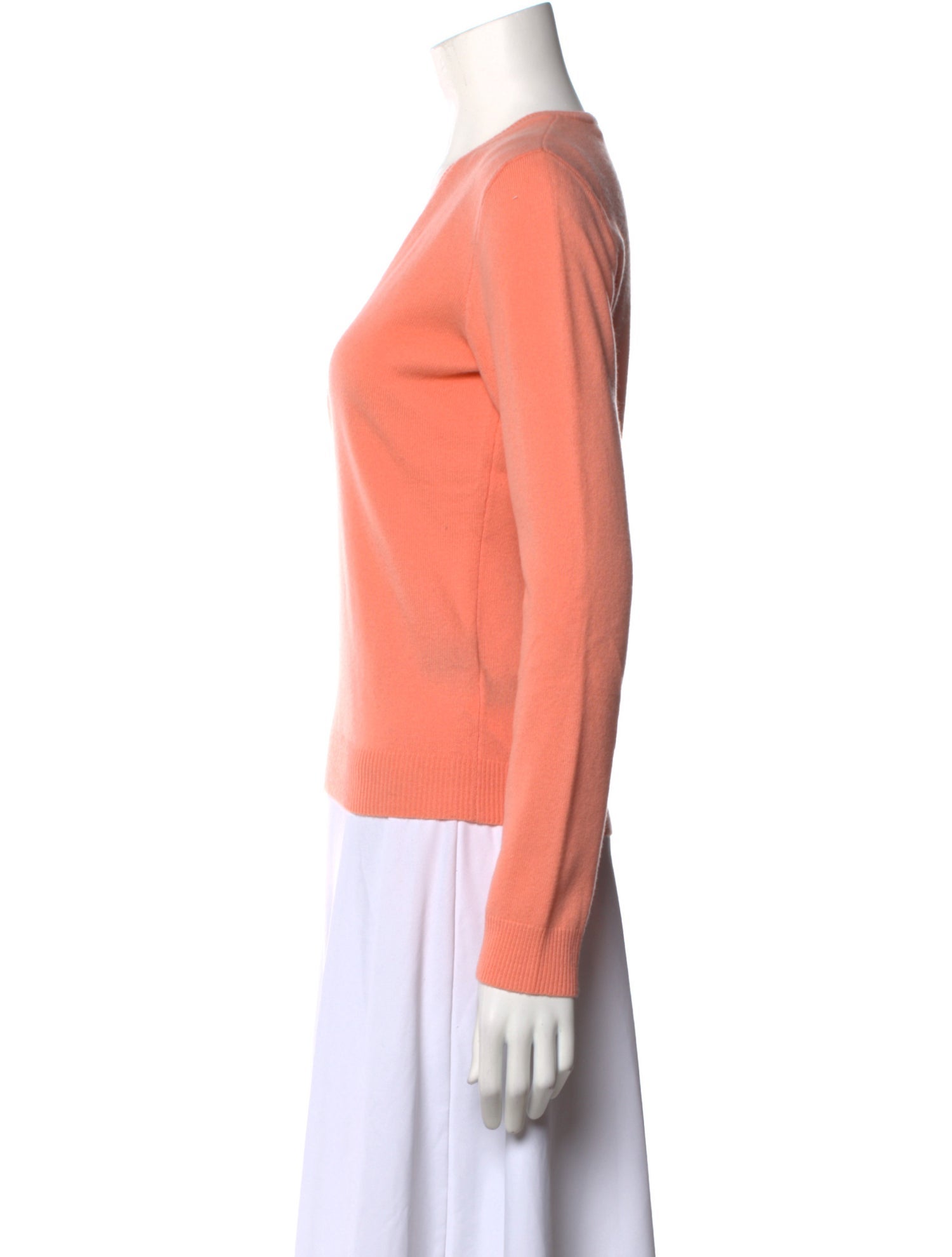 Ralph Lauren Black Label Cashmere Plunge Neckline Sweater