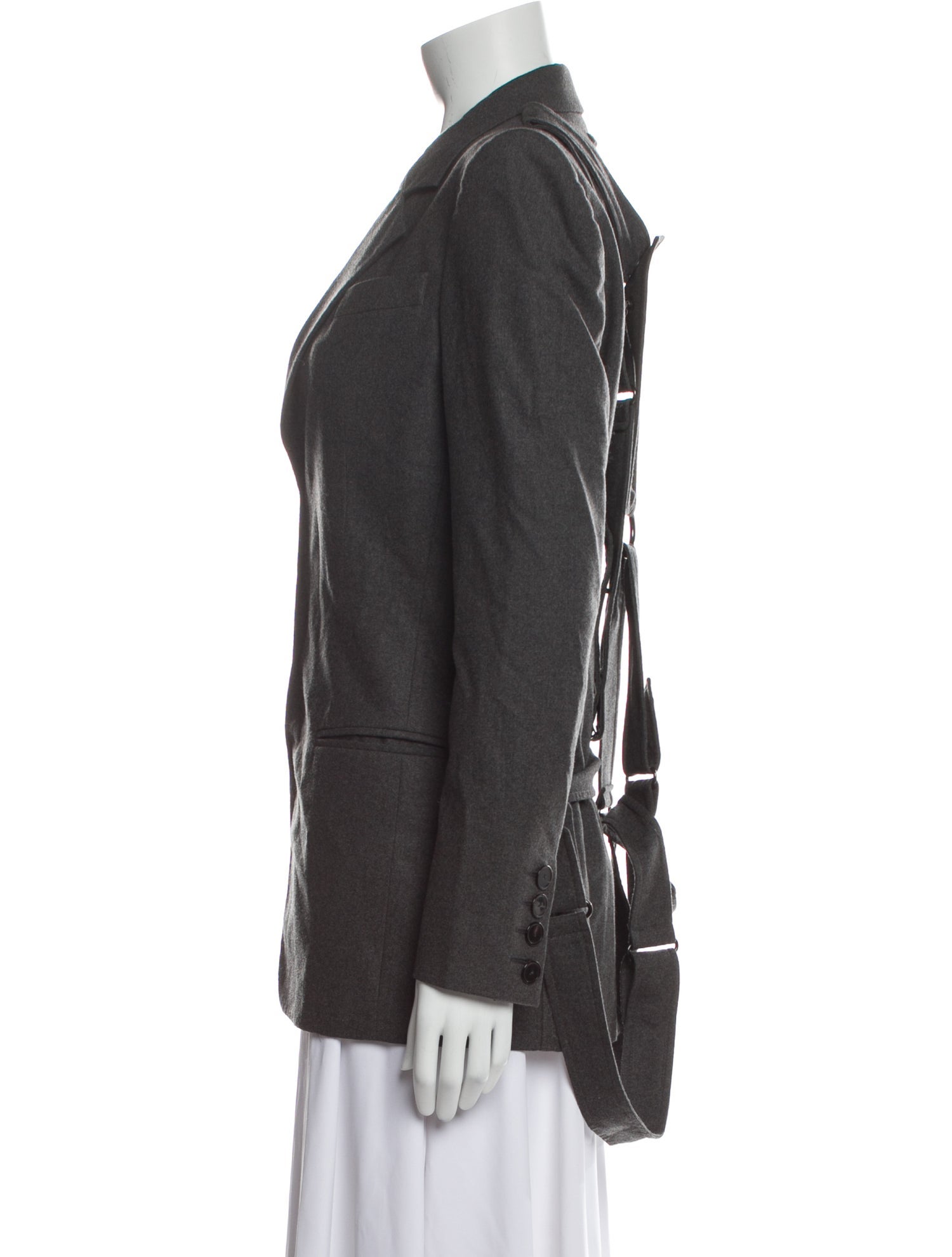 Ralph Lauren Black Label Lambskin Plunge Neckline Sweater