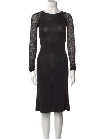 Ralph Lauren Black Label Dresses Bateau Neckline Midi Length Dress XS