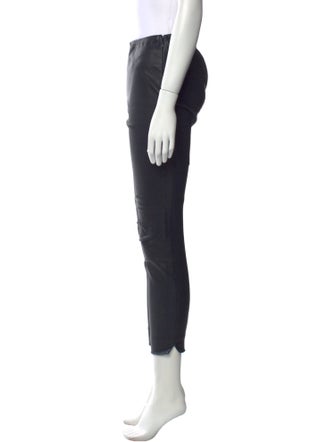 Ralph Lauren Black Label Lamb Leather Skinny Leg Pants