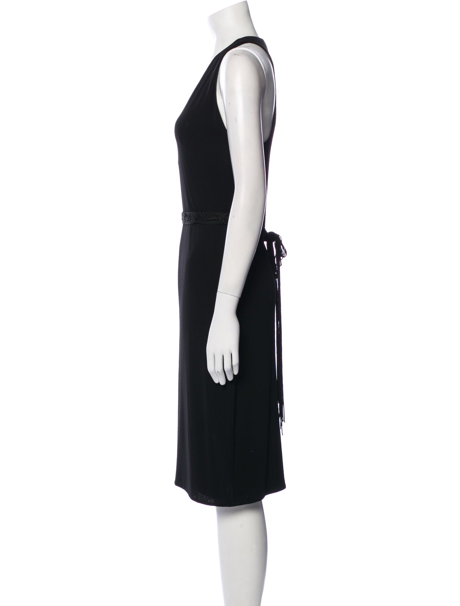 Ralph Lauren Black Label V-Neck Midi Length Dress
