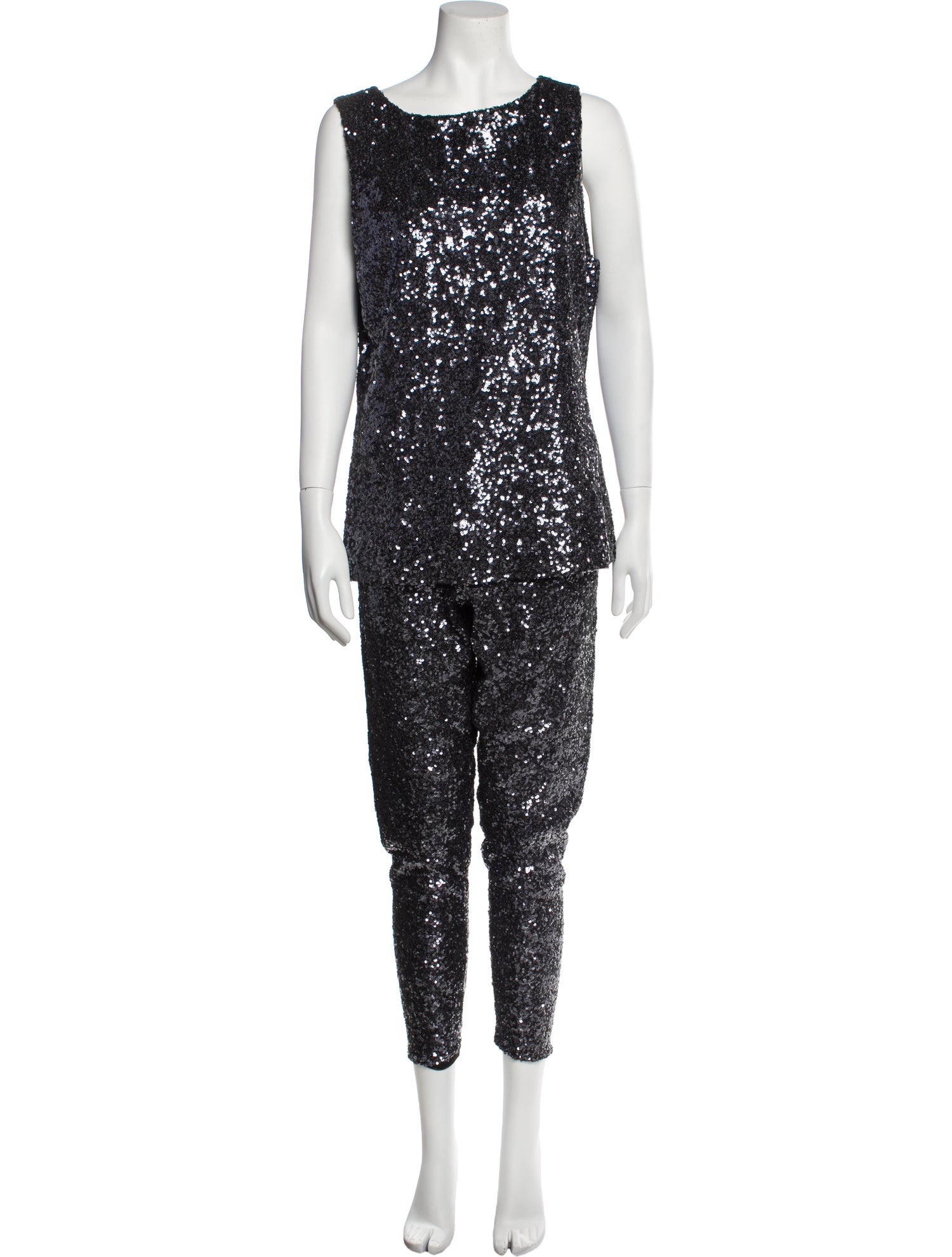 Ralph Lauren Black Label Sequin Embellishments Pant Set