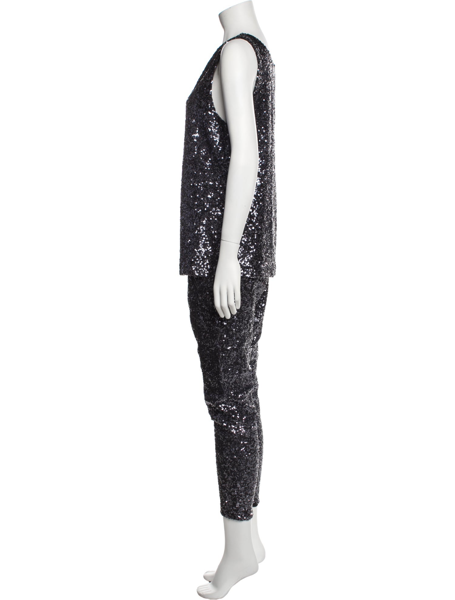 Ralph Lauren Black Label Sequin Embellishments Pant Set