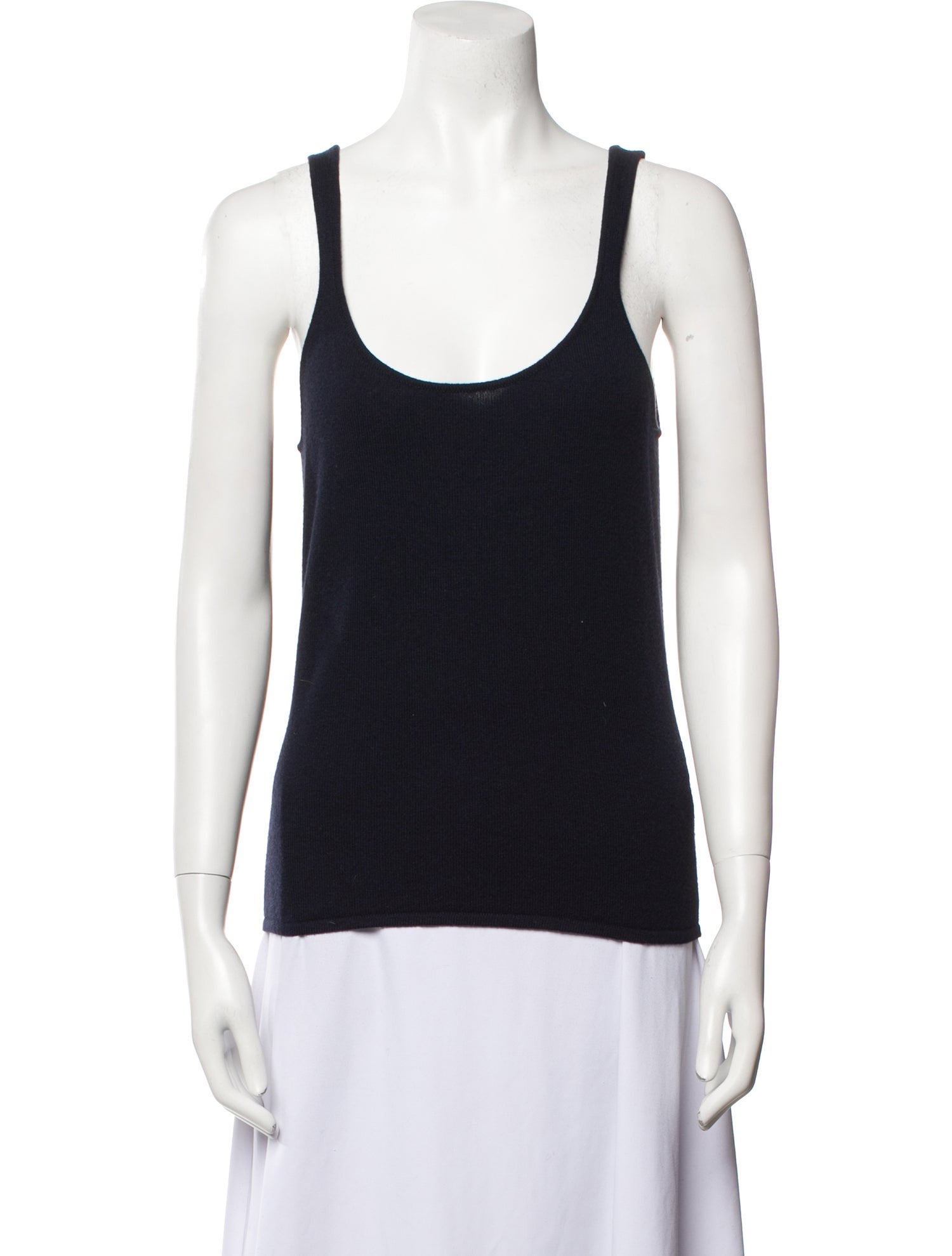 Ralph Lauren Black Label Cashmere Scoop Neck Top