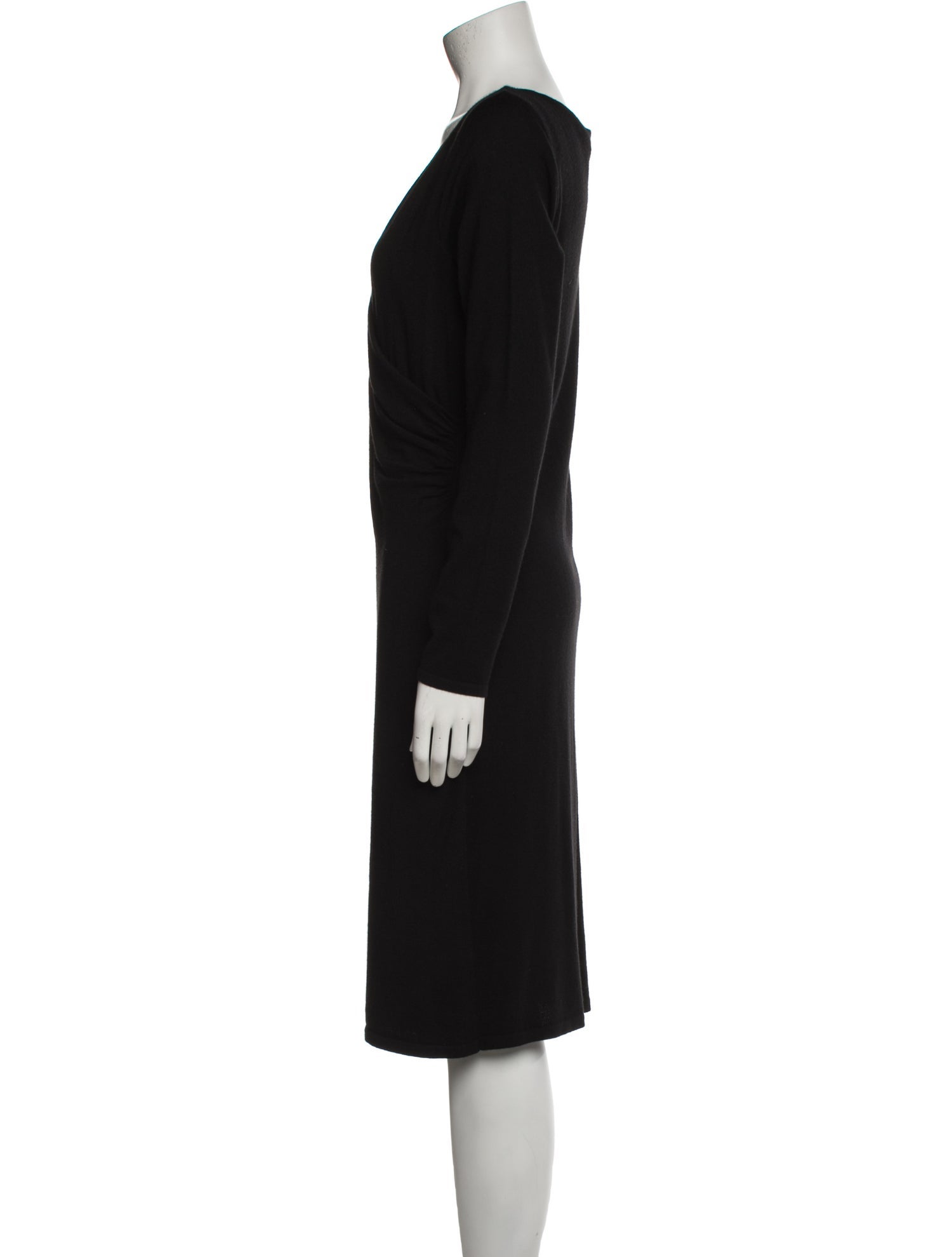 Ralph Lauren Black Label V-Neck Midi Length Dress