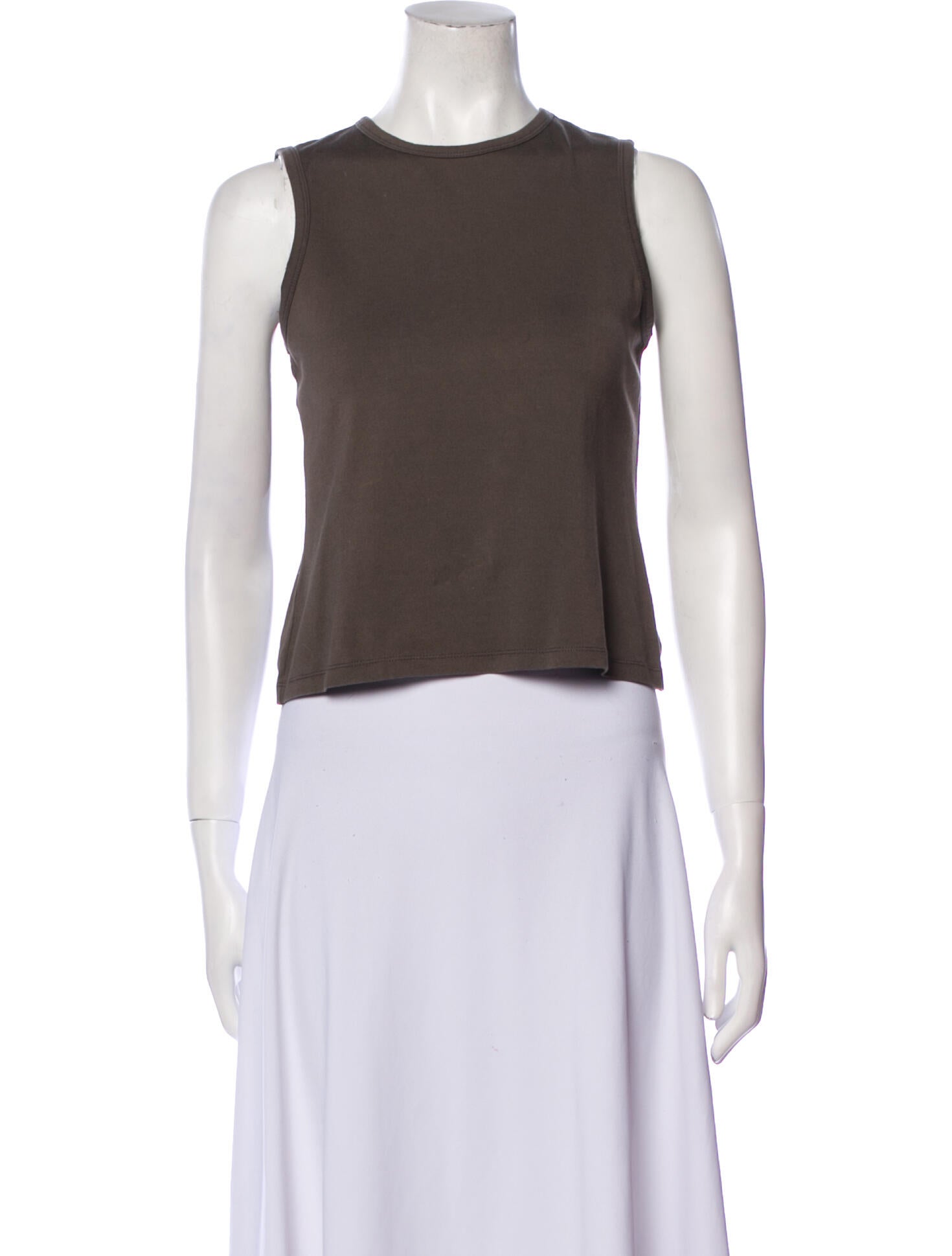 Ralph Lauren Black Label Crew Neck Sleeveless Crop Top