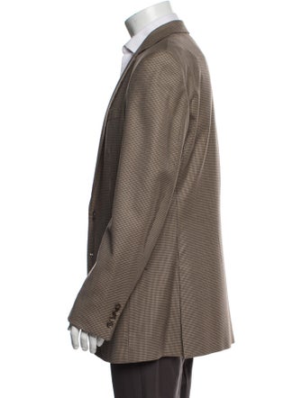 Ralph Lauren Black Label Cashmere Houndstooth Print Blazer