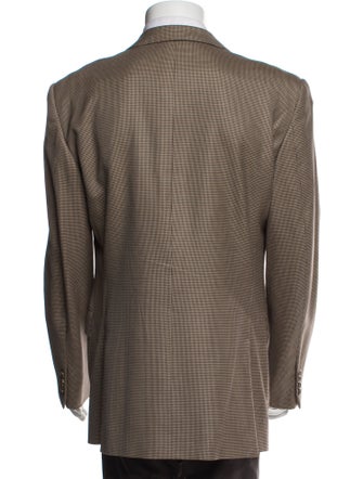 Ralph Lauren Black Label Cashmere Houndstooth Print Blazer