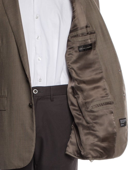 Ralph Lauren Black Label Cashmere Houndstooth Print Blazer