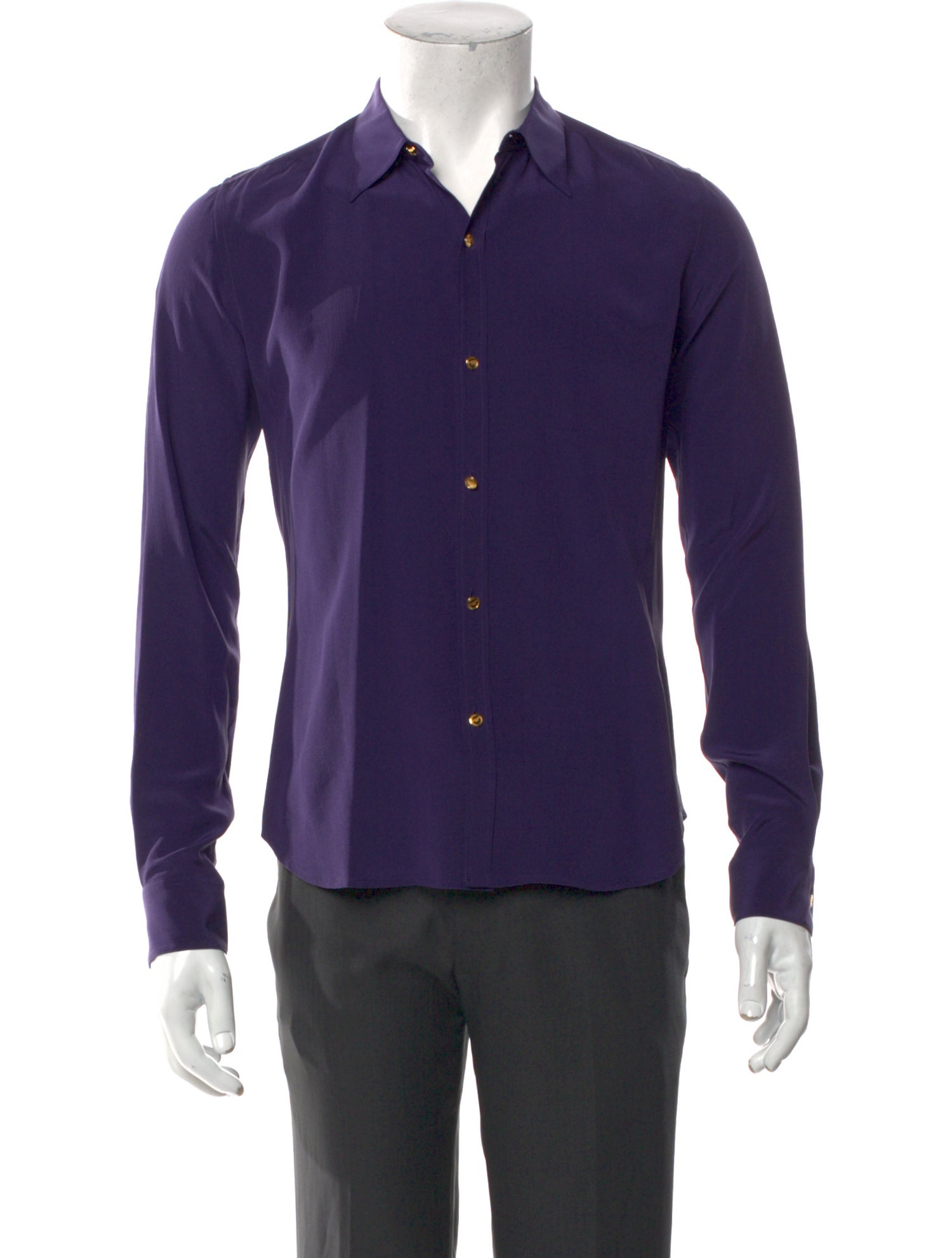 Ralph Lauren Black Label Silk Long Sleeve Dress Shirt