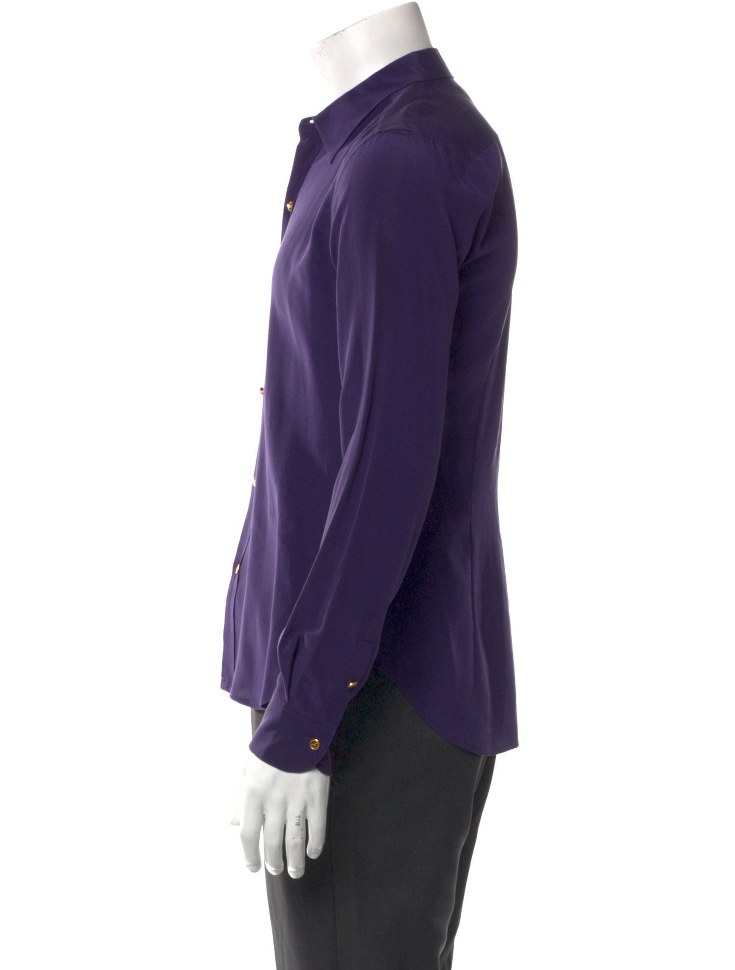 Ralph Lauren Black Label Silk Long Sleeve Dress Shirt