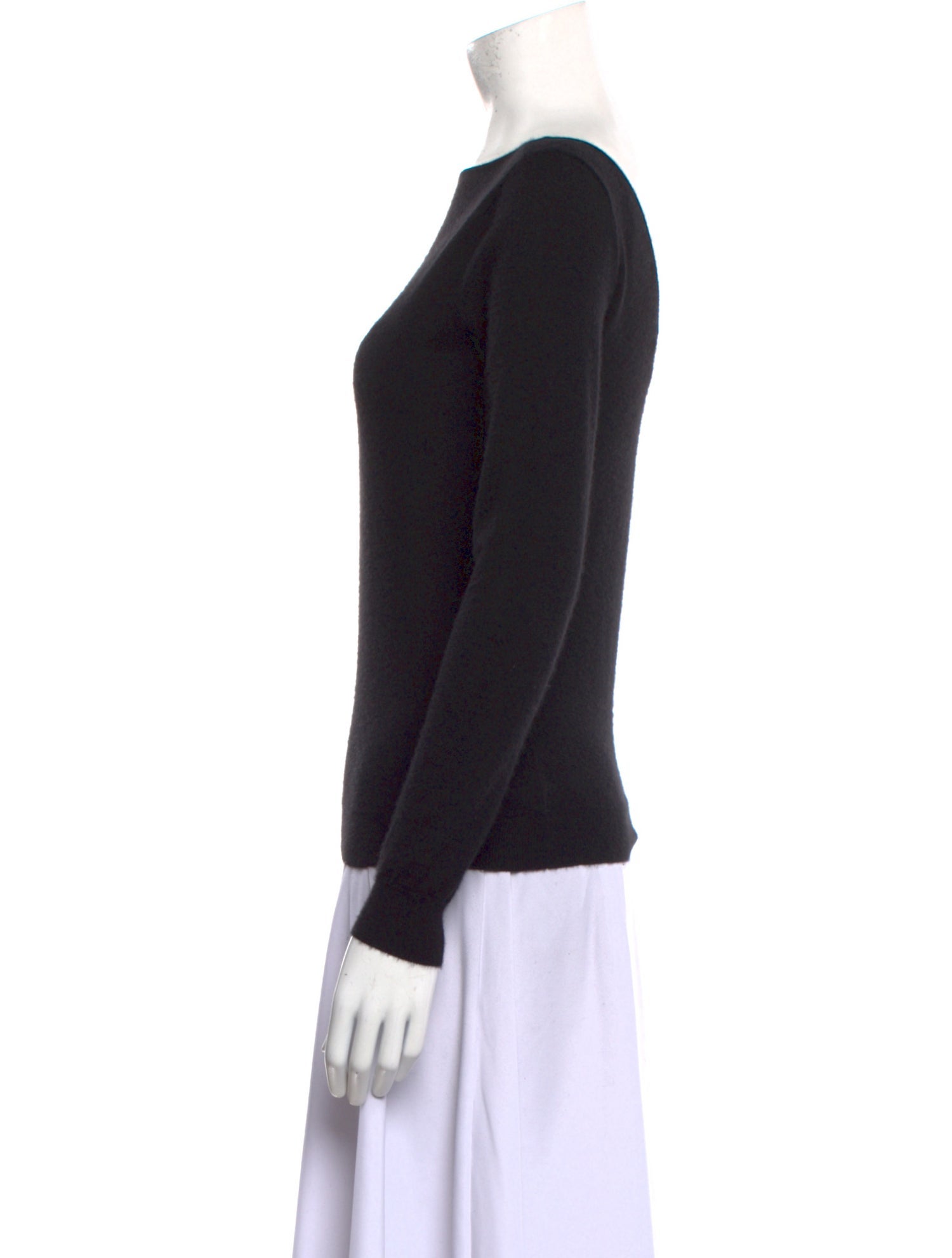 Ralph Lauren Black Label Cashmere Bateau Neckline Sweater