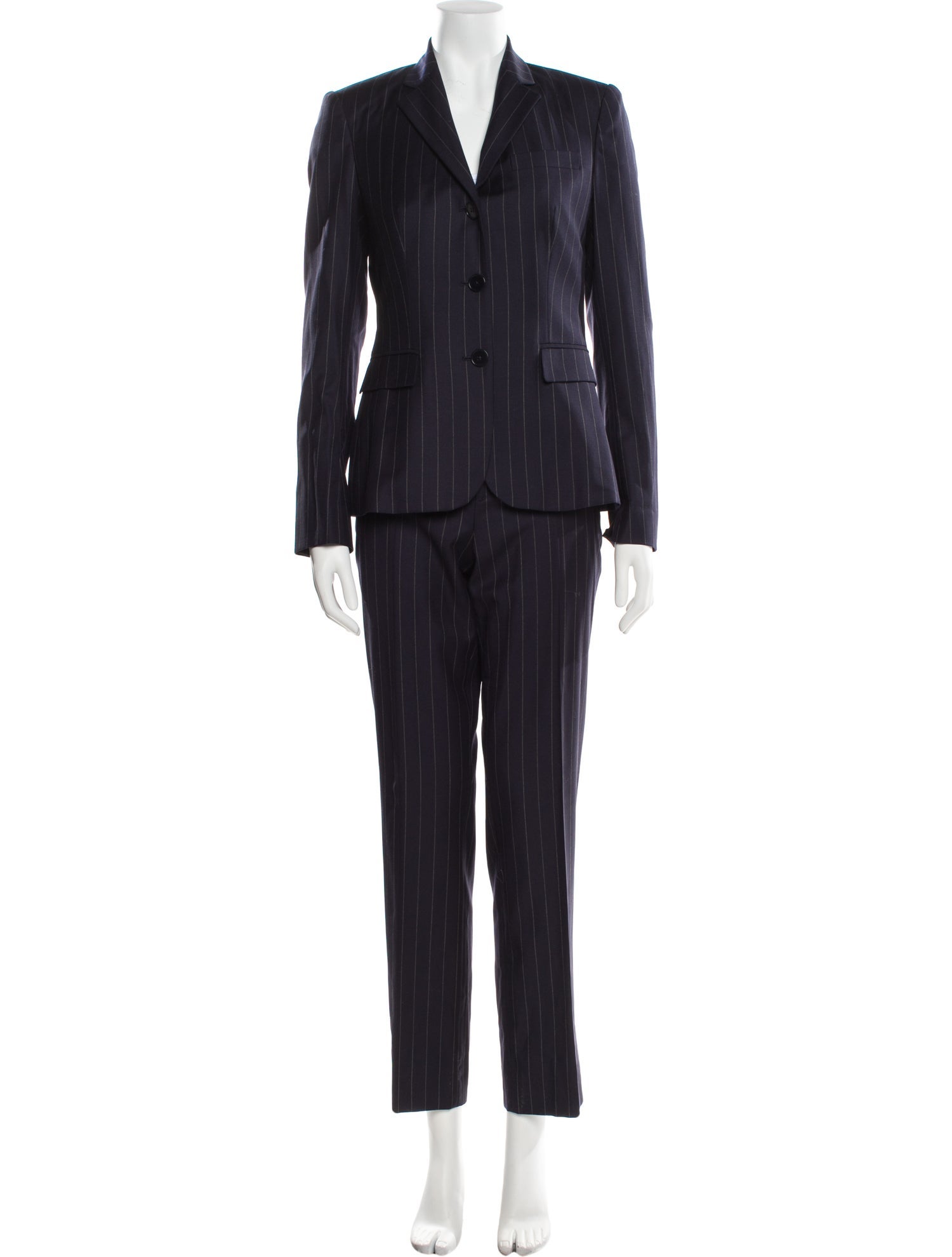 Ralph Lauren Black Label Wool Striped Pantsuit w/ Tags