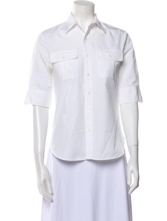 Ralph Lauren Black Label Short Sleeve Button-Up Top