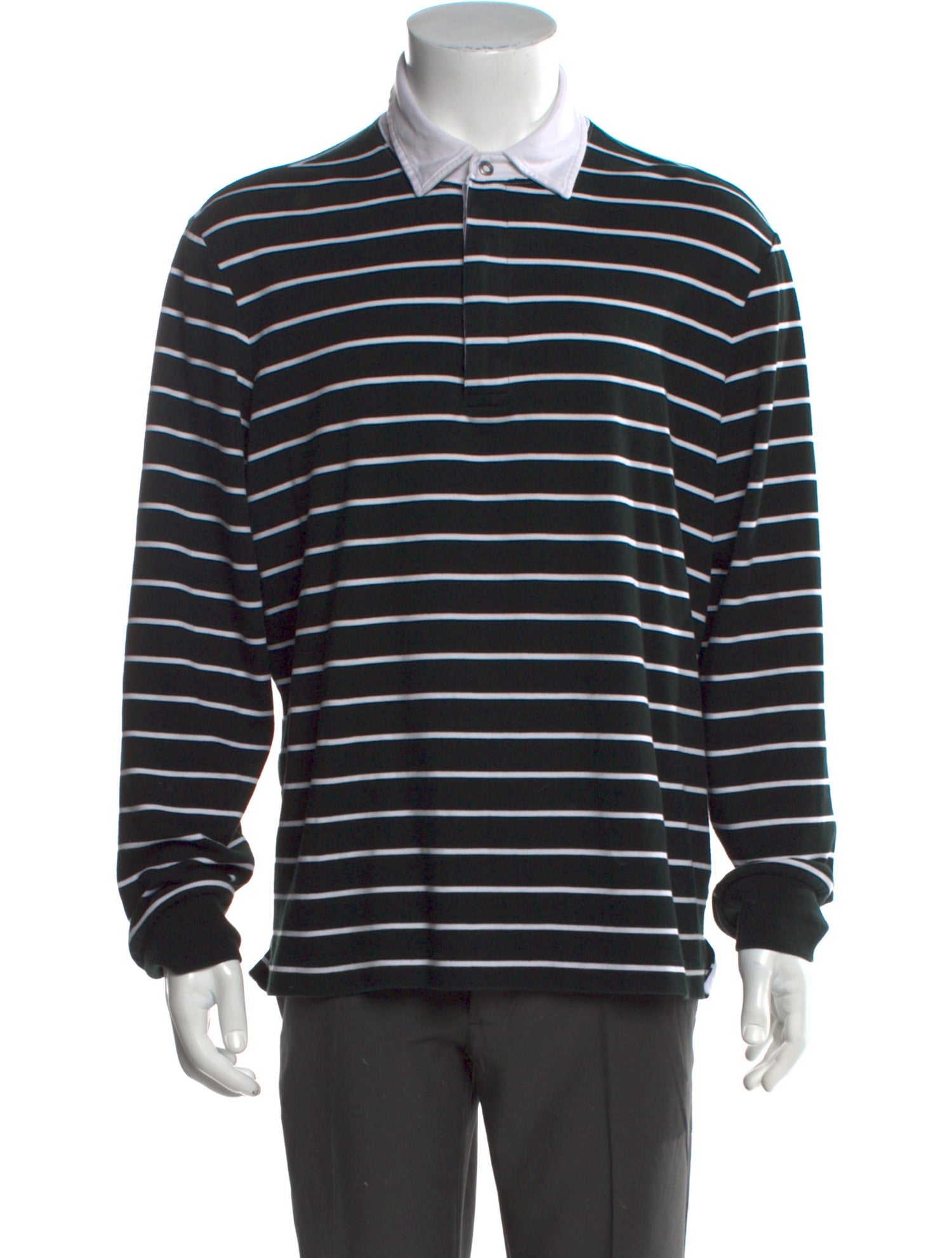 Ralph Lauren Black Label Striped Collar Polo Shirt