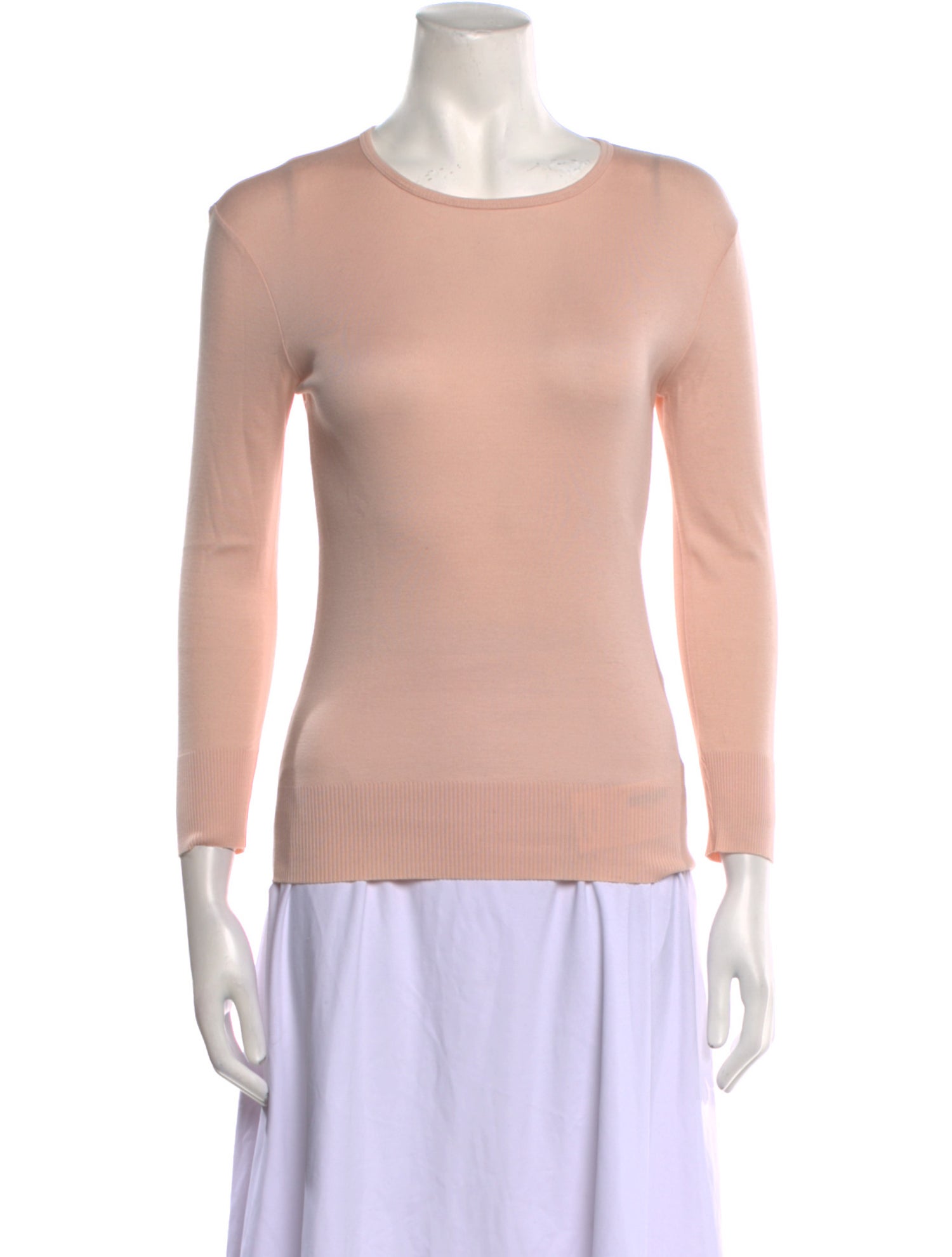 Ralph Lauren Black Label Bateau Neckline Three-Quarter Sleeve Top