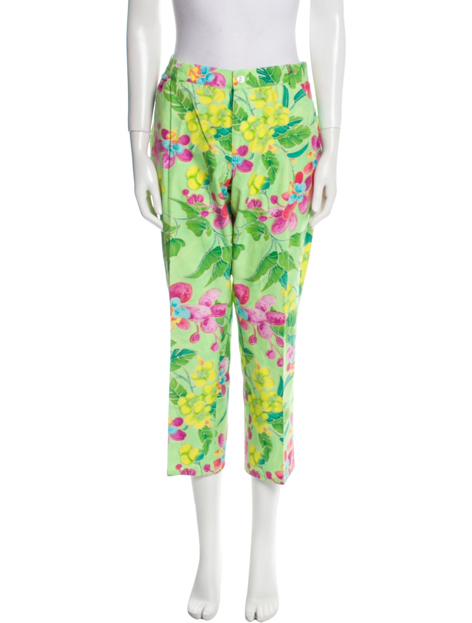 Ralph Lauren Black Label Floral Print Straight Leg Pants