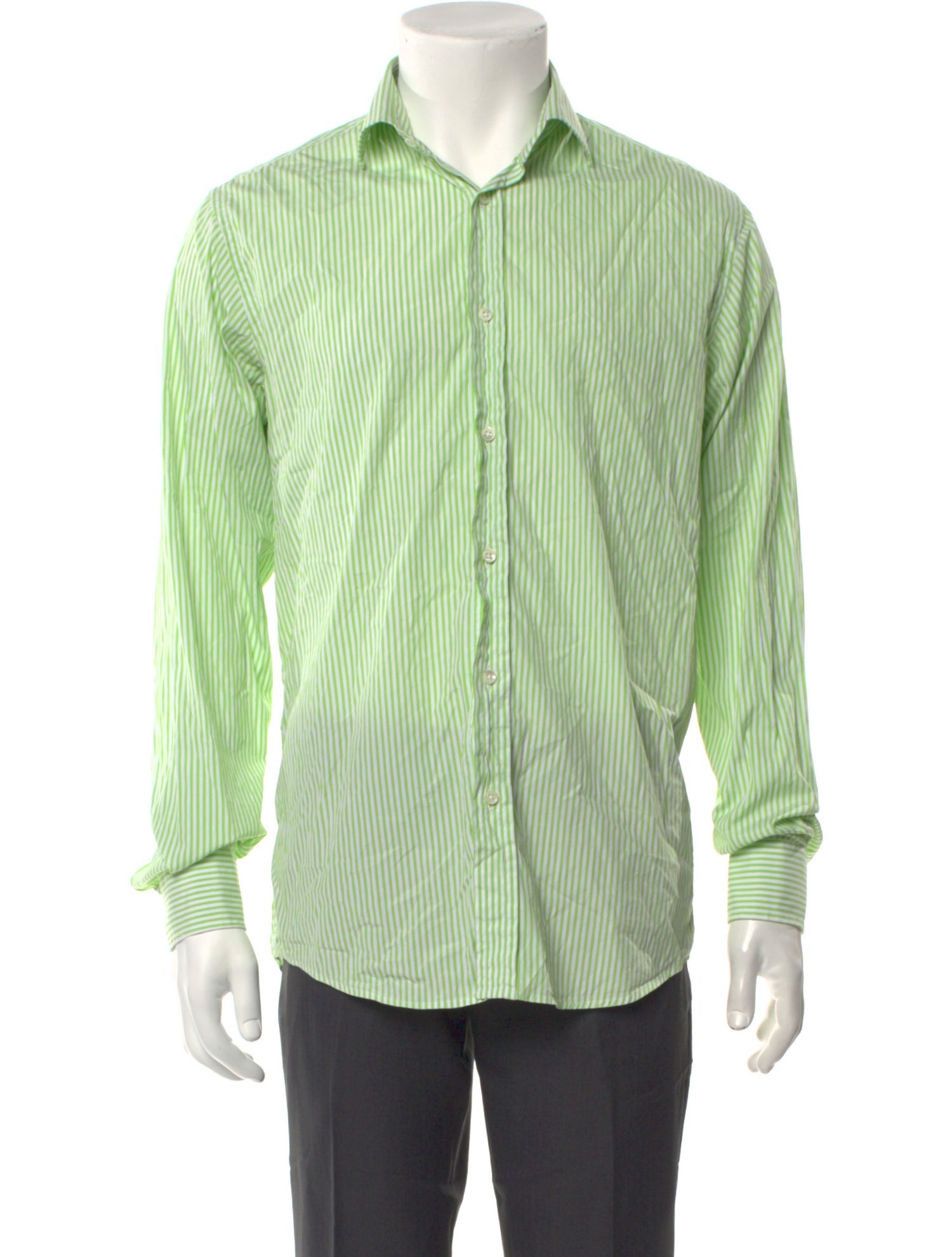 Ralph Lauren Black Label Striped Long Sleeve Dress Shirt