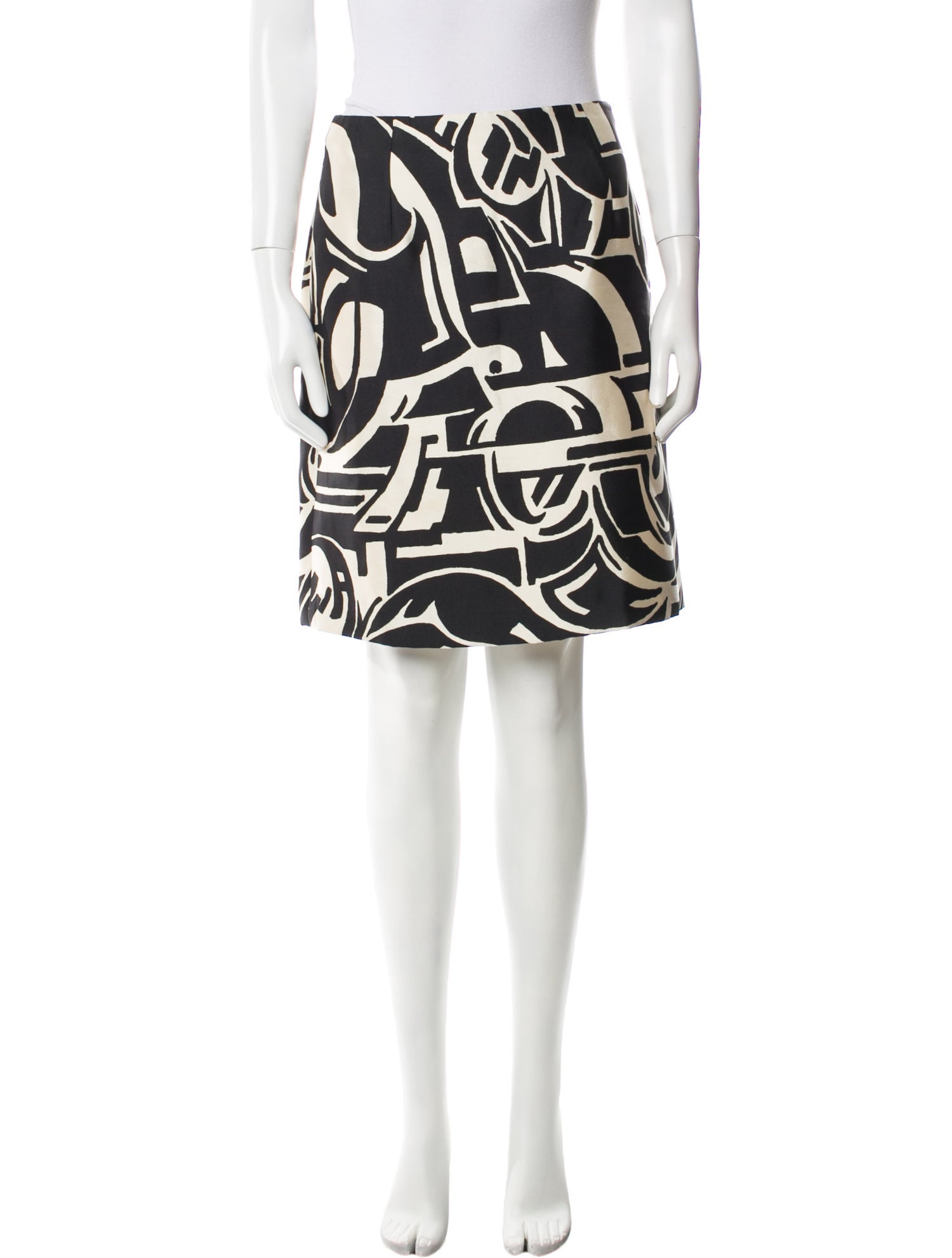 Ralph Lauren Black Label Silk Knee-Length Skirt