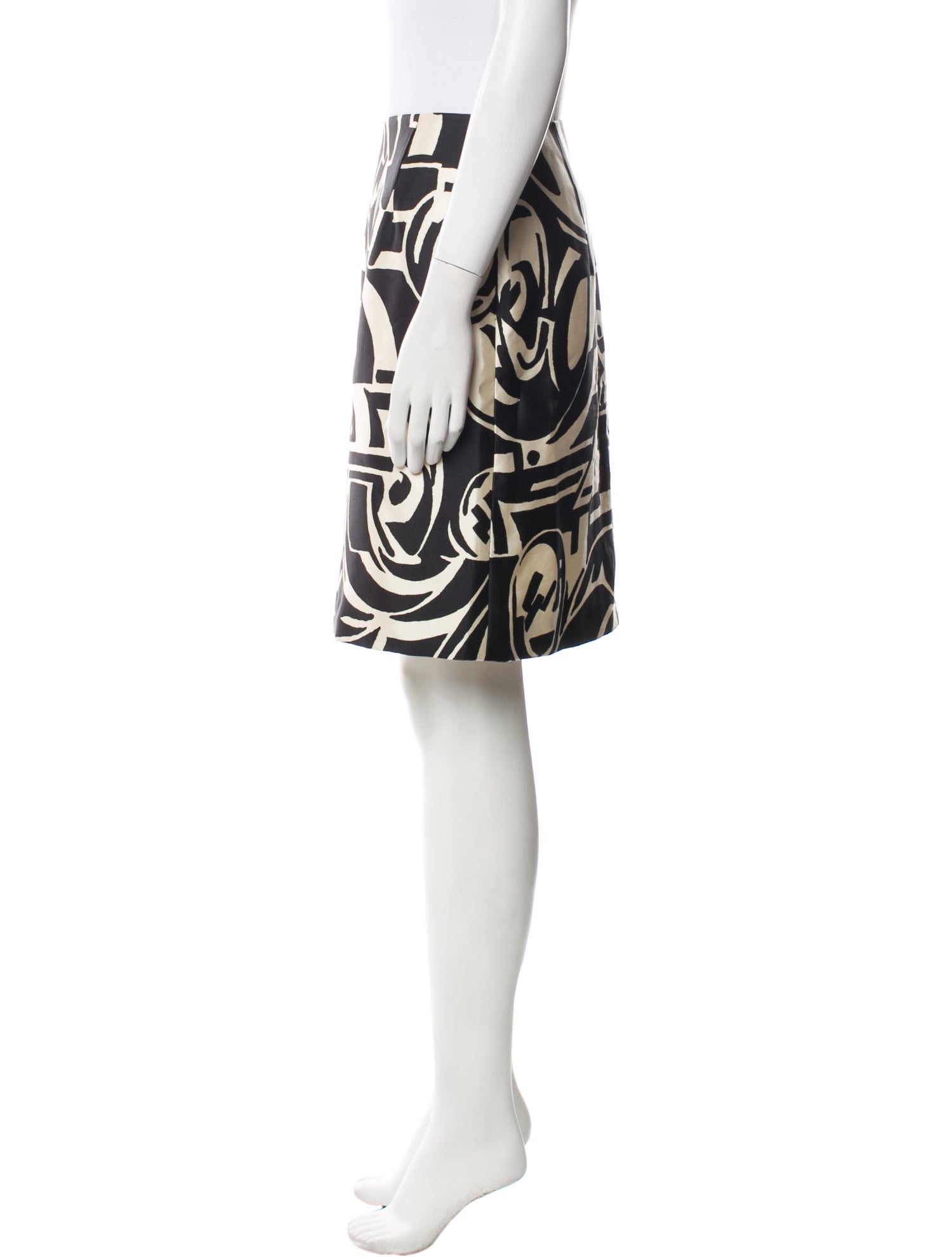 Ralph Lauren Black Label Silk Knee-Length Skirt