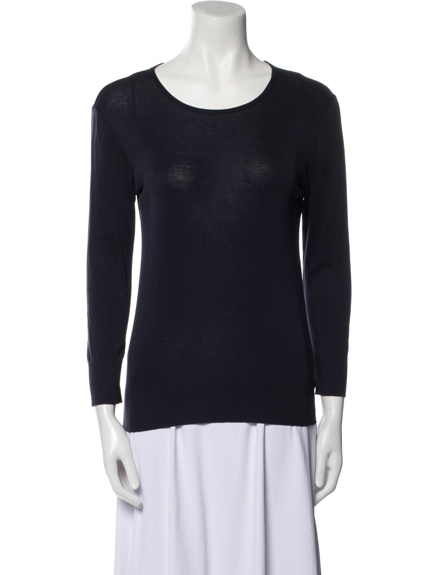Ralph Lauren Black Label Scoop Neck Three-Quarter Sleeve Top