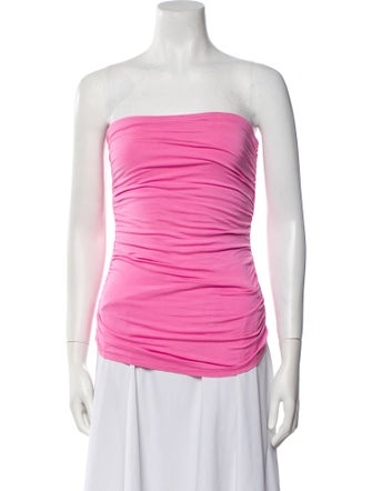 Ralph Lauren Black Label Silk Strapless Top