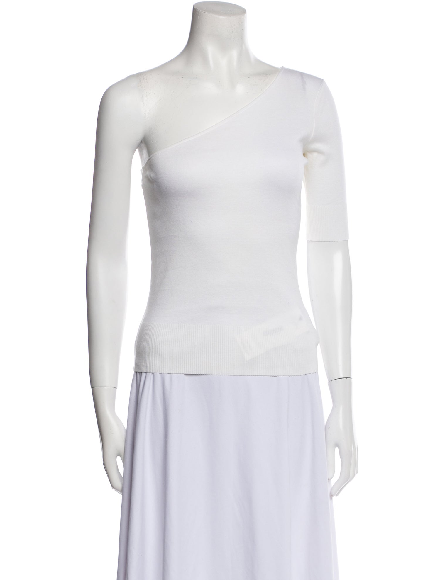 Ralph Lauren Black Label One-Shoulder Short Sleeve Top