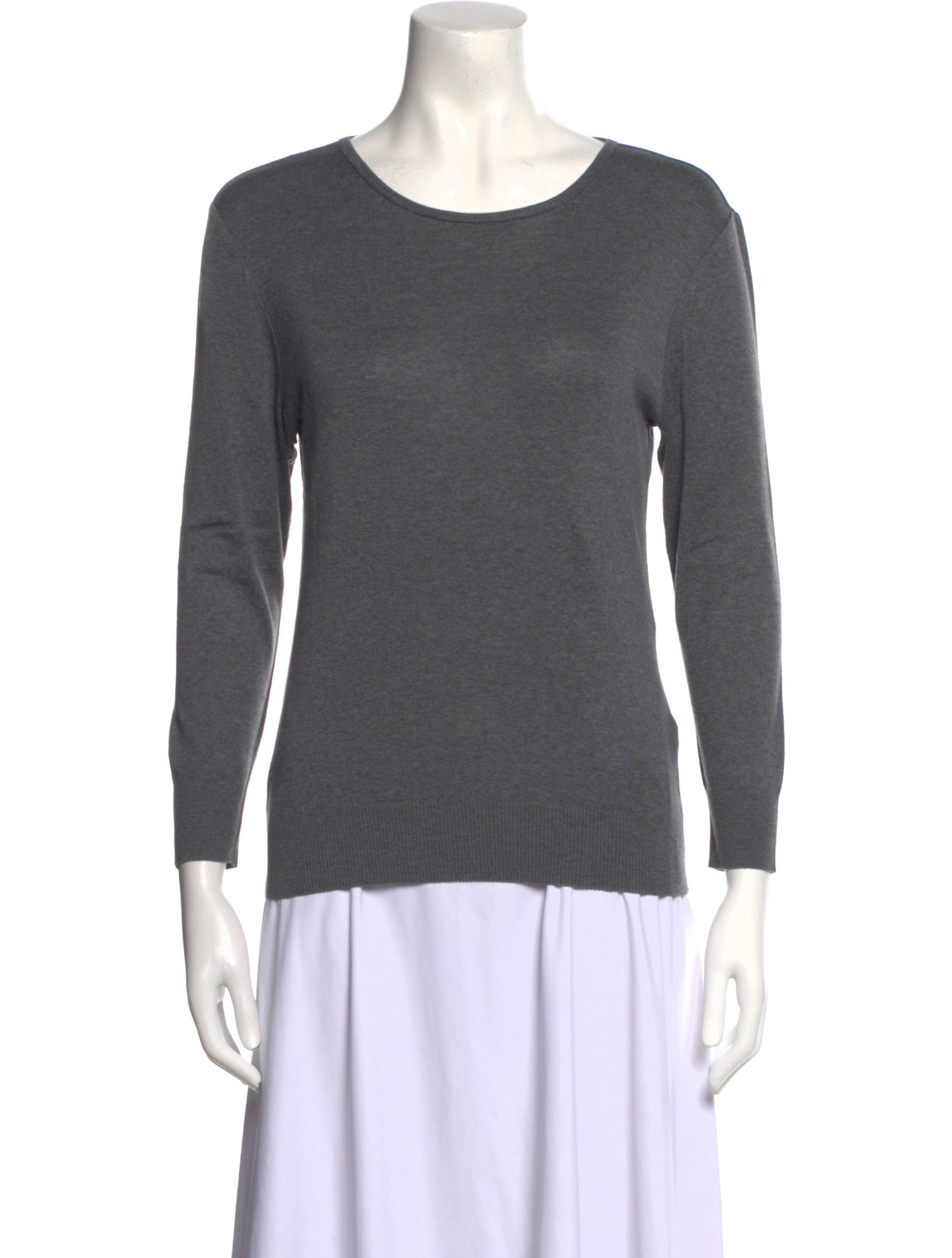 Ralph Lauren Black Label Bateau Neckline Three-Quarter Sleeve Top