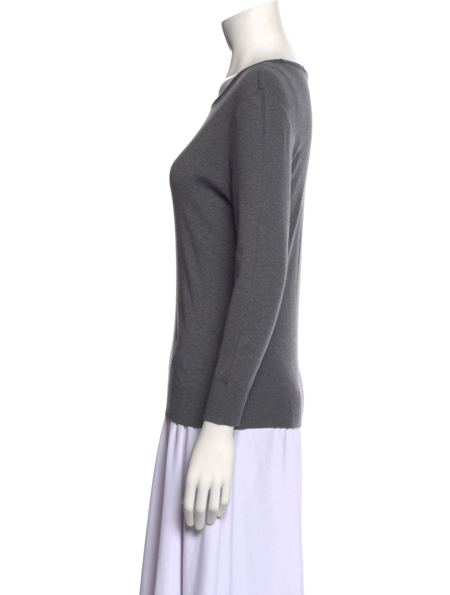Ralph Lauren Black Label Bateau Neckline Three-Quarter Sleeve Top