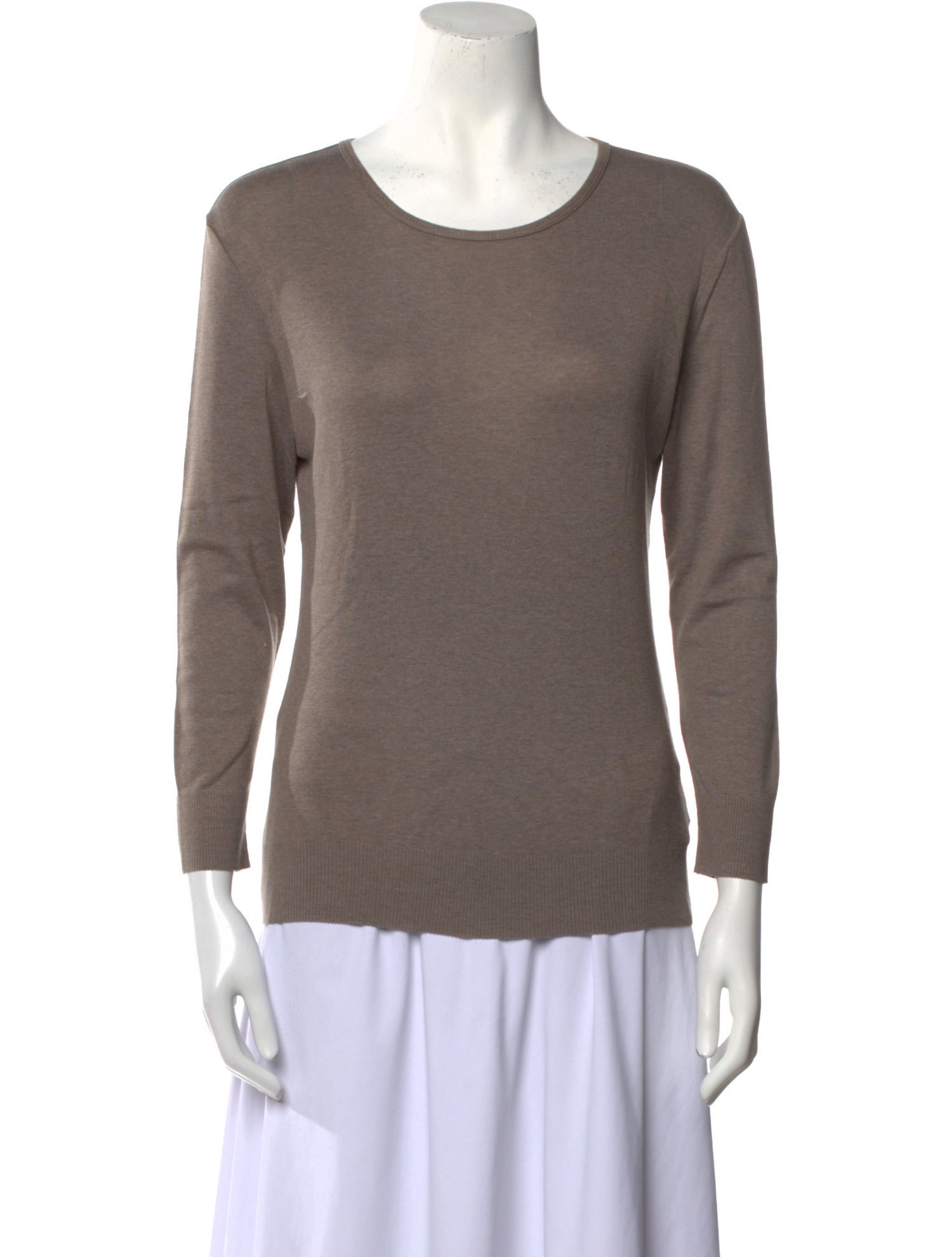 Ralph Lauren Black Label Scoop Neck Three-Quarter Sleeve Top