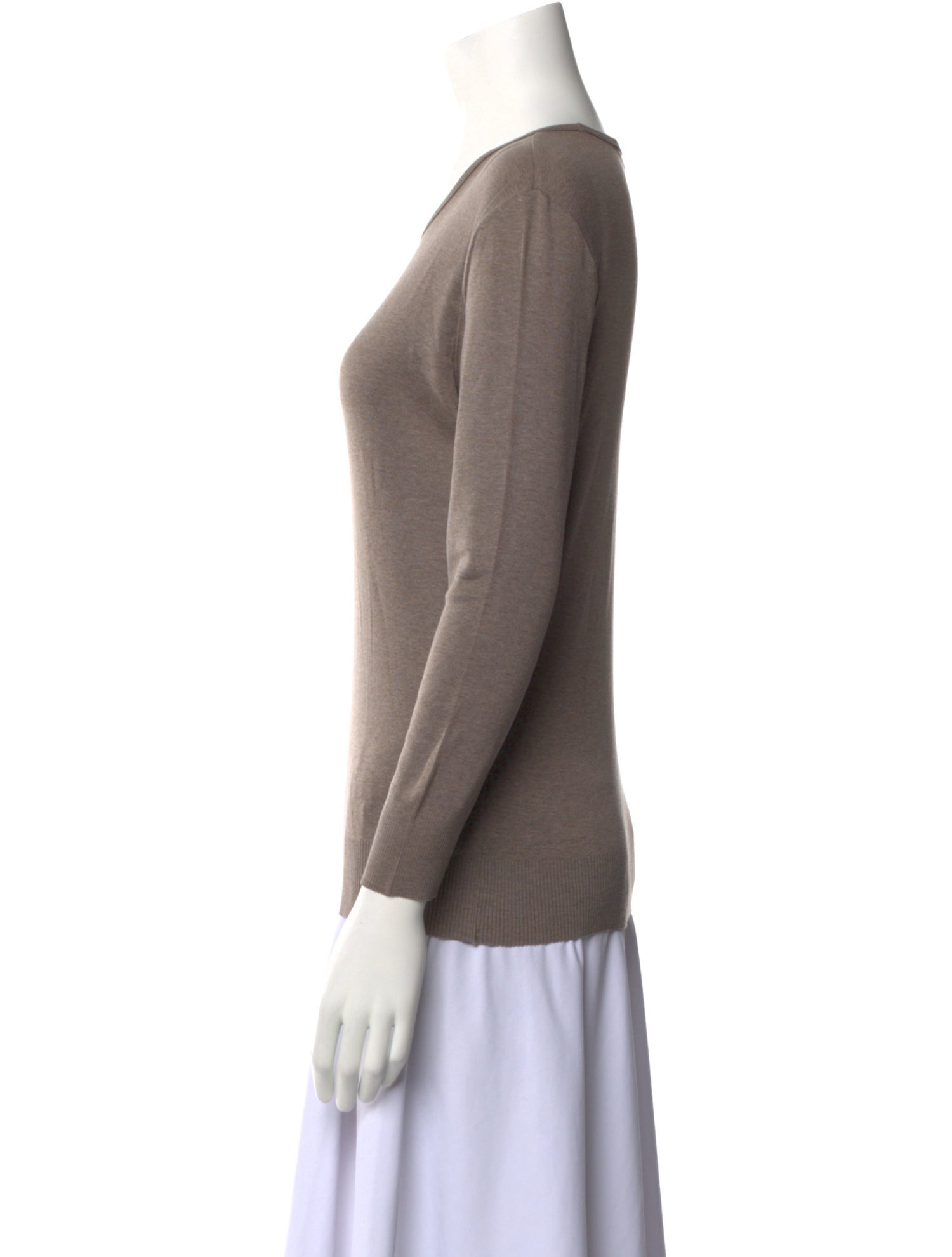 Ralph Lauren Black Label Scoop Neck Three-Quarter Sleeve Top