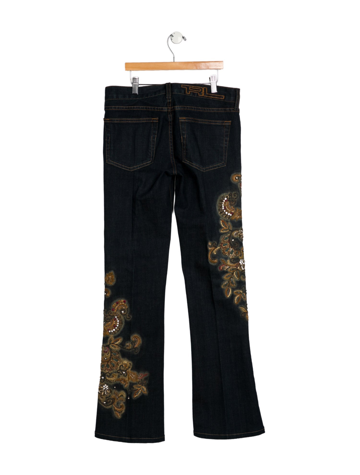 Ralph Lauren Black Label Mid-Rise Wide Leg Jeans