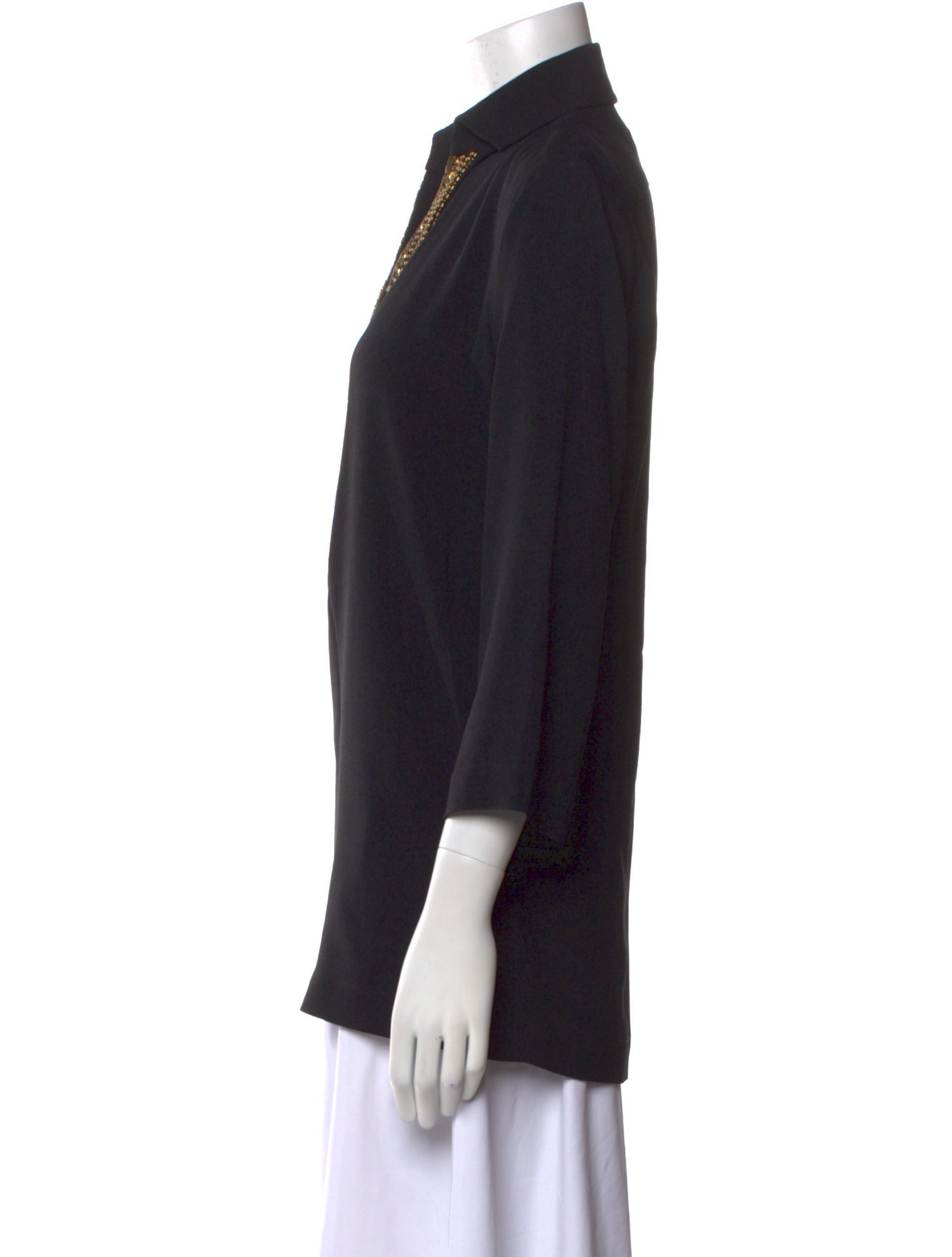 Ralph Lauren Black Label V-Neck Three-Quarter Sleeve Tunic