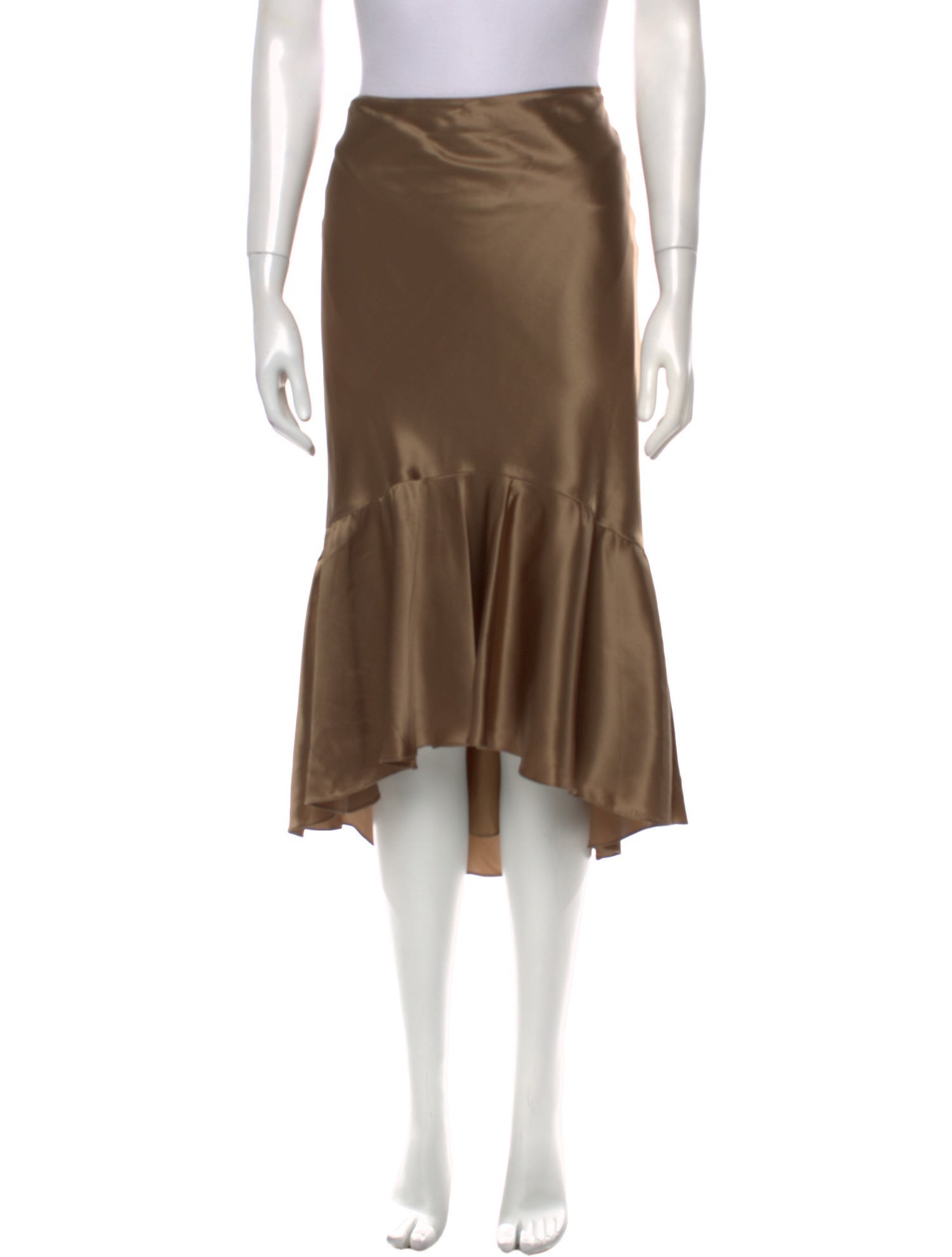 Ralph Lauren Black Label Silk Midi Length Skirt