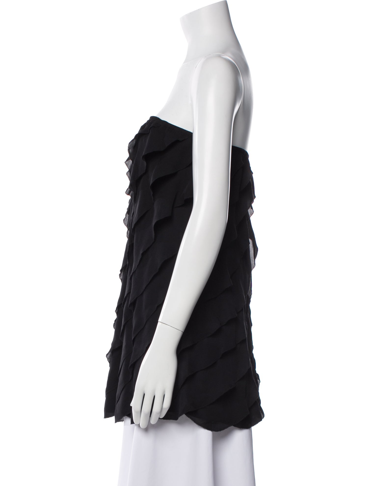 Ralph Lauren Black Label Silk Strapless Top