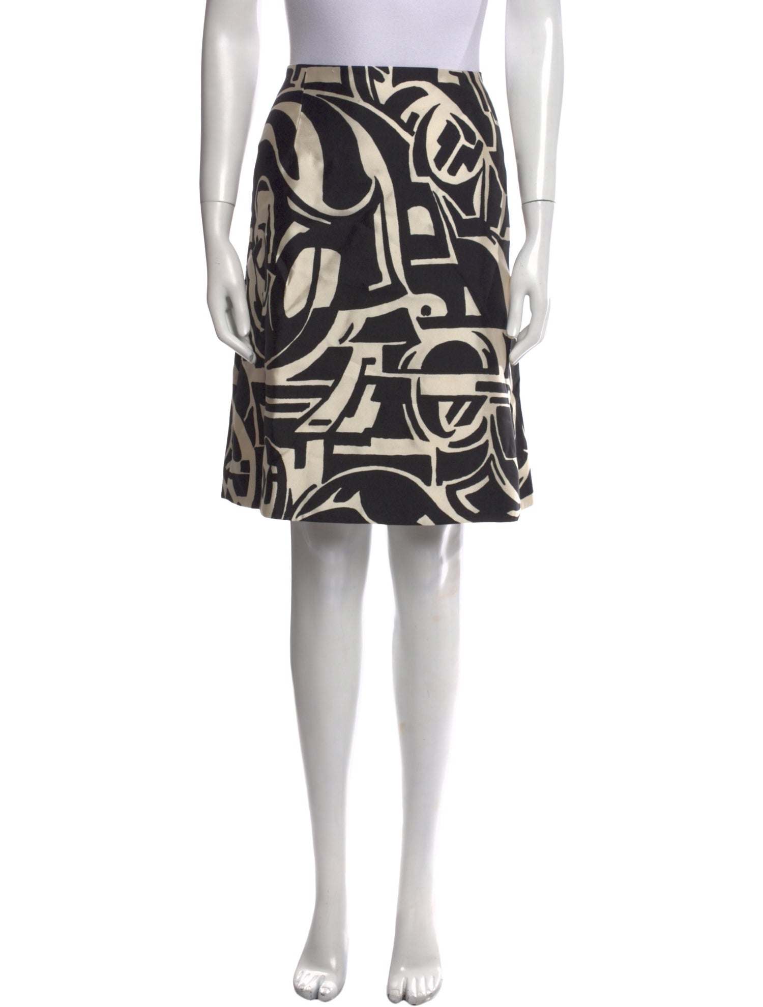 Ralph Lauren Black Label Silk Knee-Length Skirt