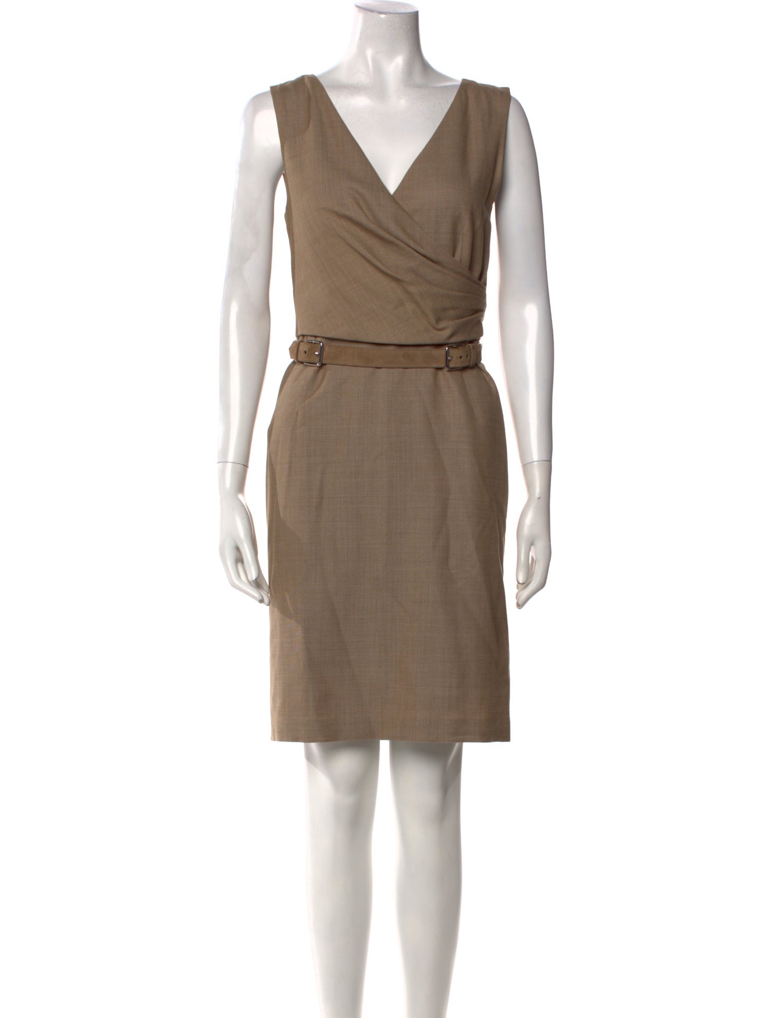 Ralph Lauren Black Label V-Neck Knee-Length Dress