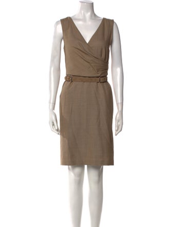 Ralph Lauren Black Label V-Neck Knee-Length Dress